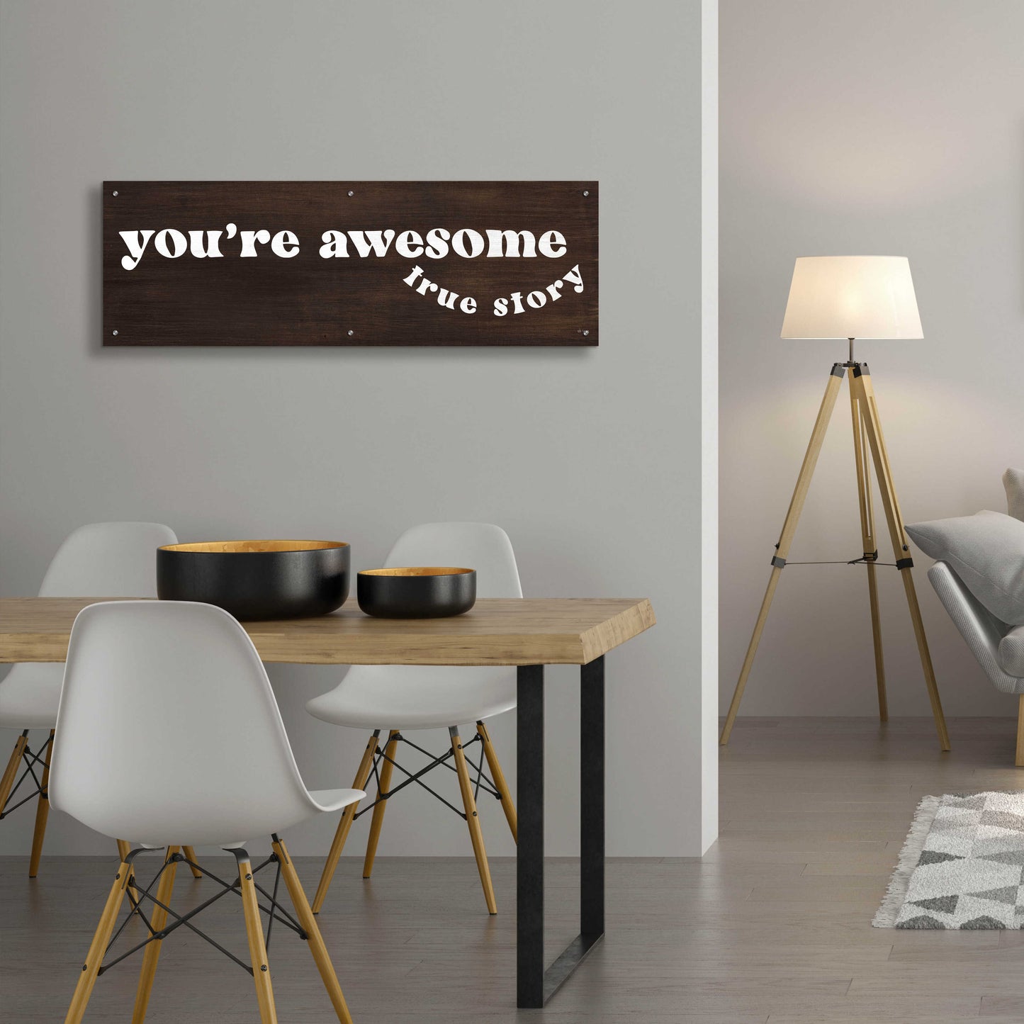 Epic Art 'You'Re Awesome ' by Jaxn Blvd., Acrylic Glass Wall Art,48x16