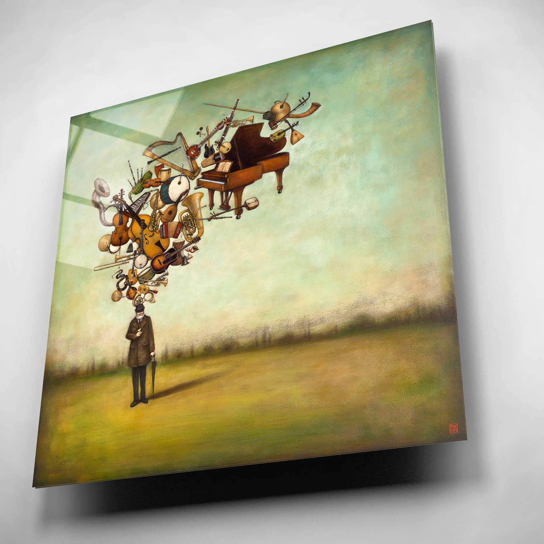 Epic Art 'Thanks for the Melodies' by Duy Huynh, Acrylic Glass Wall Art,12x12