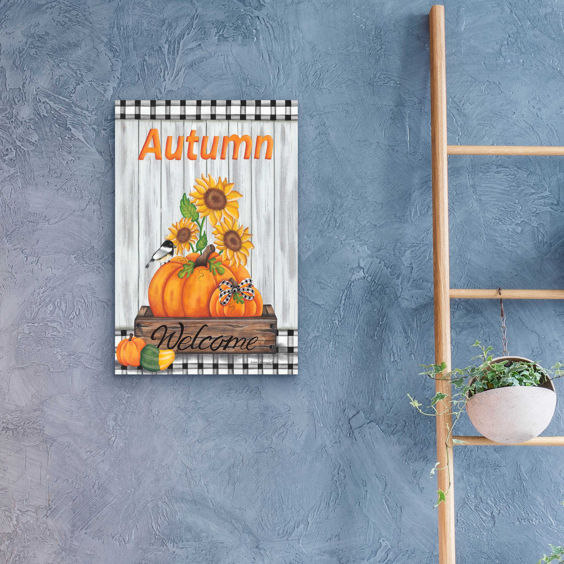 Epic Art 'Autumn Welcome' by Lisa Kennedy, Acrylic Glass Wall Art,16x24
