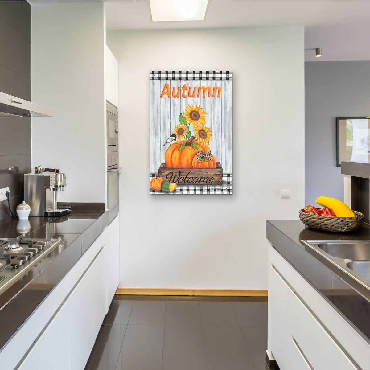 Epic Art 'Autumn Welcome' by Lisa Kennedy, Acrylic Glass Wall Art,24x36