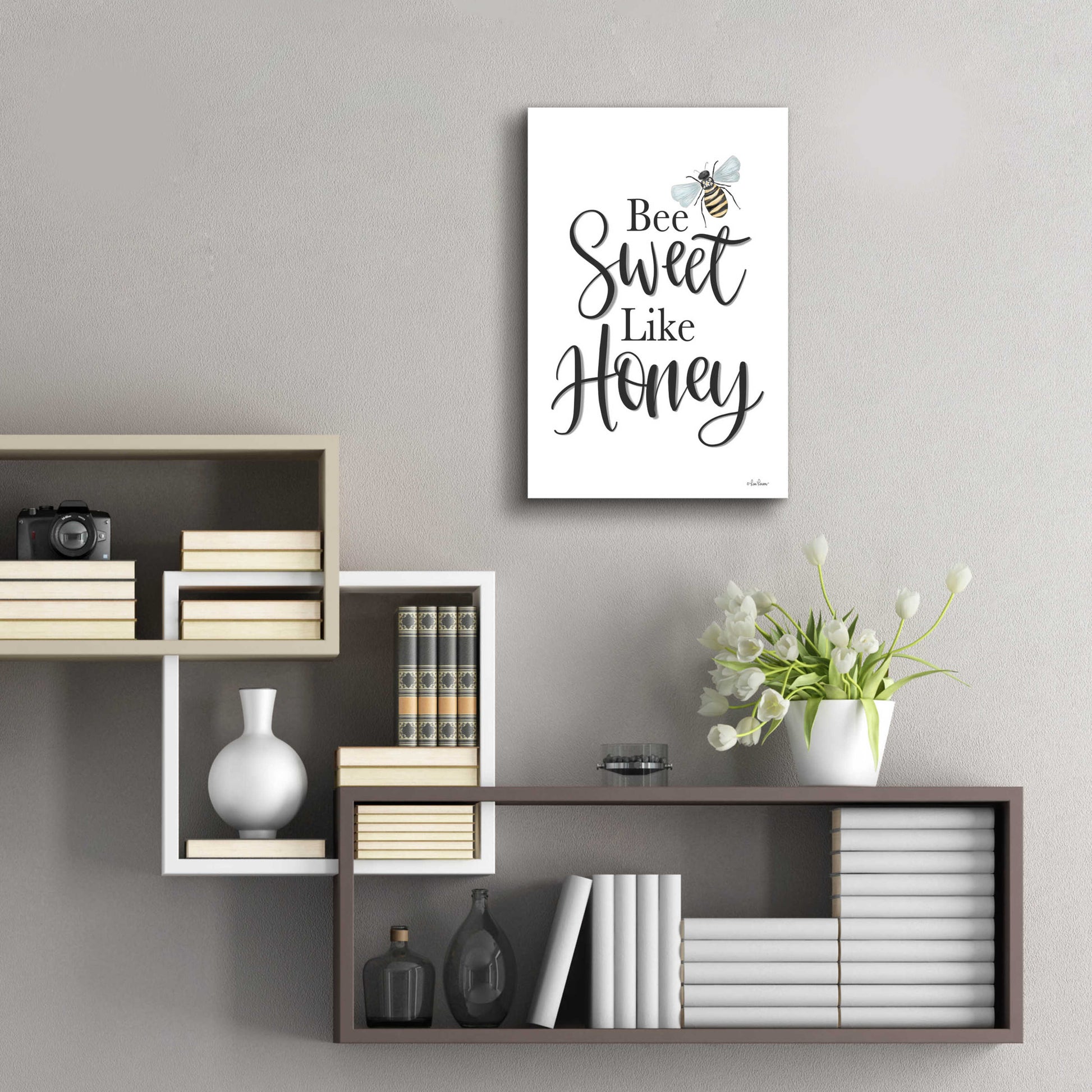 Epic Art 'Bee Sweet Like Honey' by Lisa Larson, Acrylic Glass Wall Art,16x24