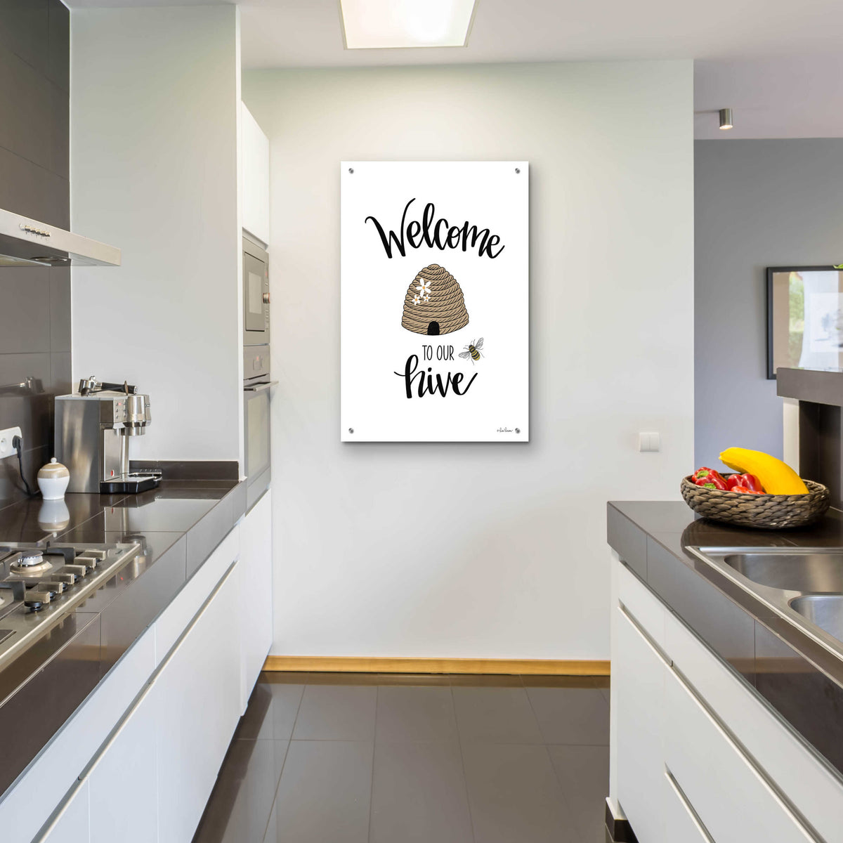 Epic Art 'Welcome To Our Hive' by Lisa Larson, Acrylic Glass Wall Art,24x36