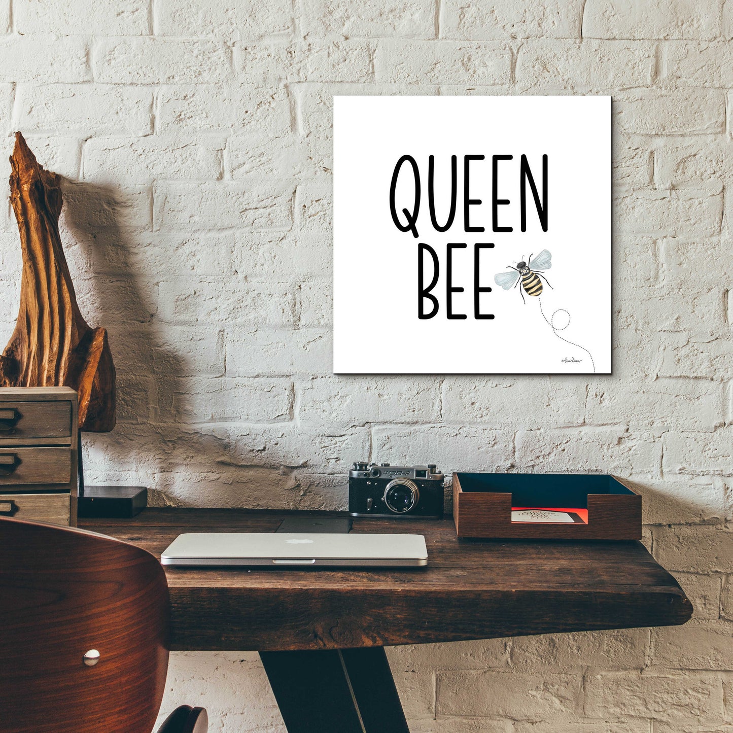 Epic Art 'Queen Bee I' by Lisa Larson, Acrylic Glass Wall Art,12x12