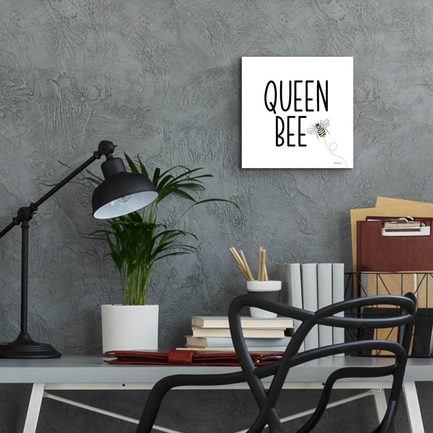 Epic Art 'Queen Bee I' by Lisa Larson, Acrylic Glass Wall Art,12x12