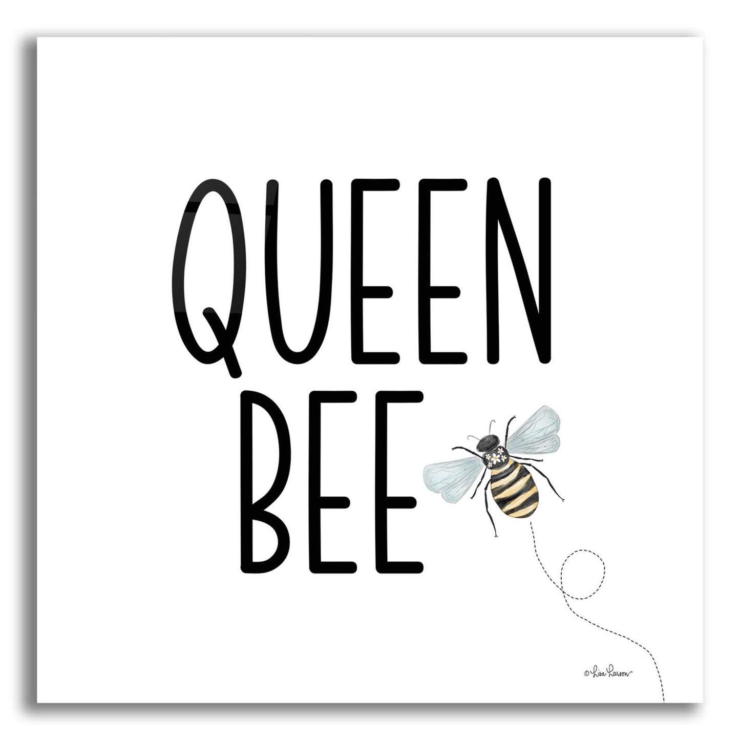 Epic Art 'Queen Bee I' by Lisa Larson, Acrylic Glass Wall Art,12x12