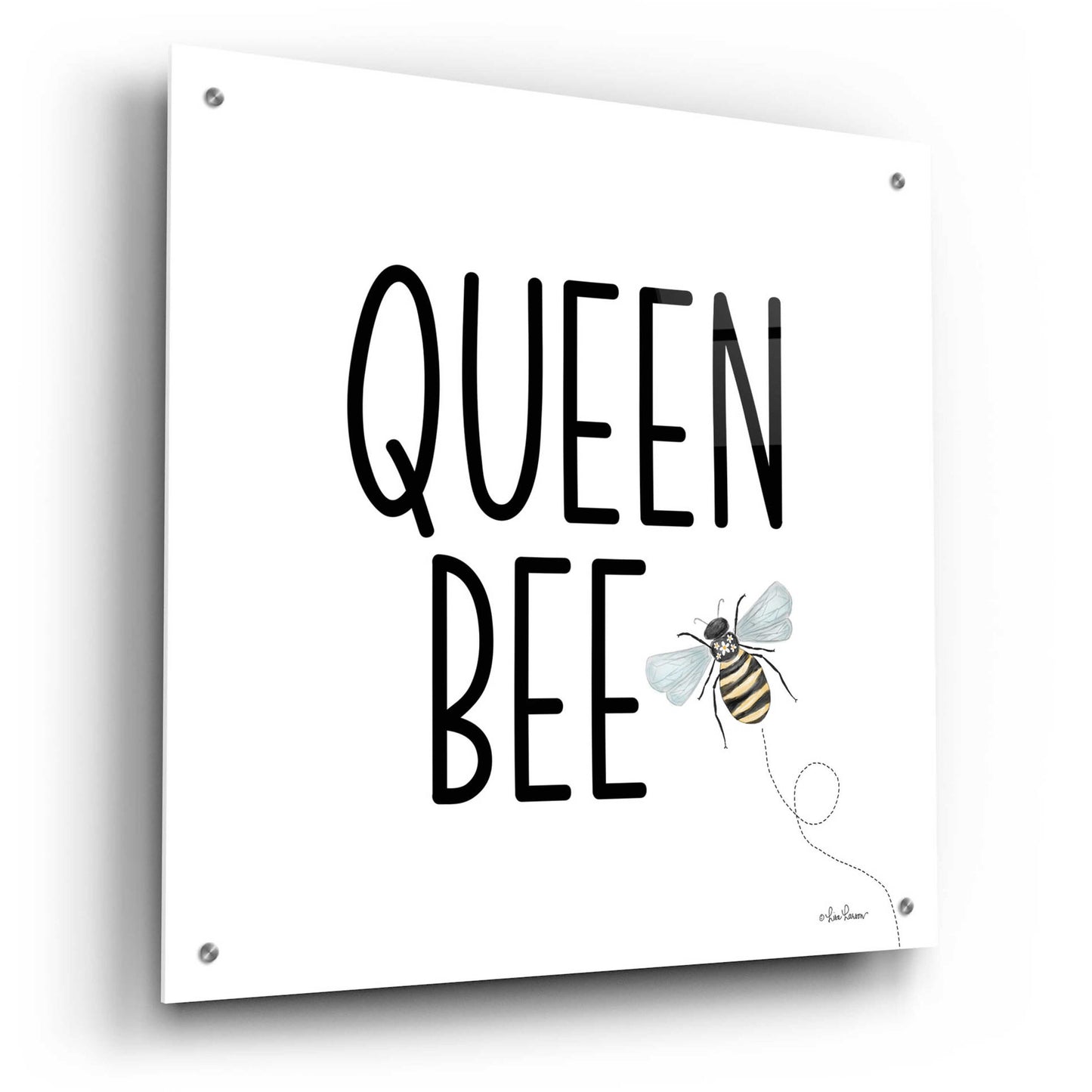 Epic Art 'Queen Bee I' by Lisa Larson, Acrylic Glass Wall Art,24x24