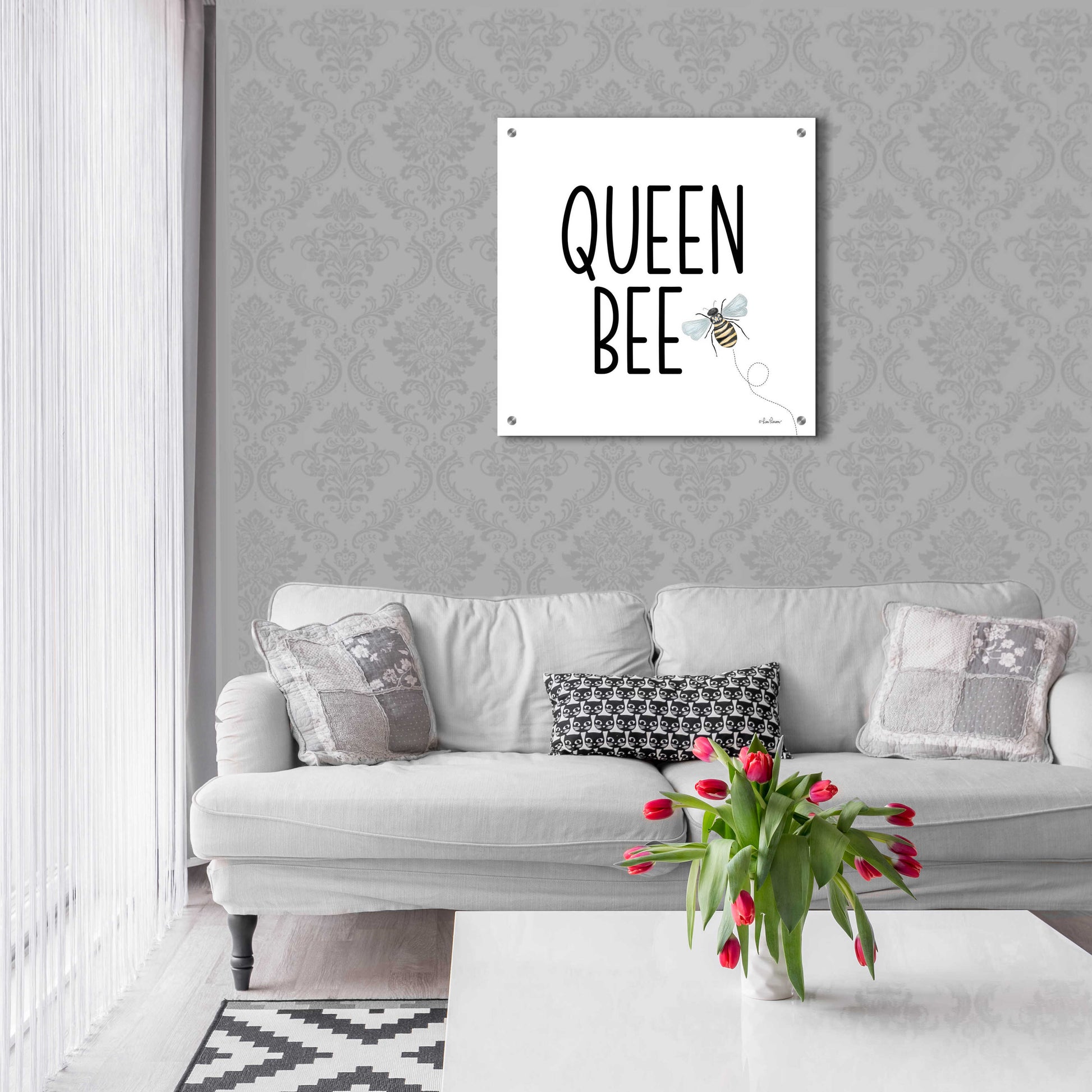 Epic Art 'Queen Bee I' by Lisa Larson, Acrylic Glass Wall Art,24x24