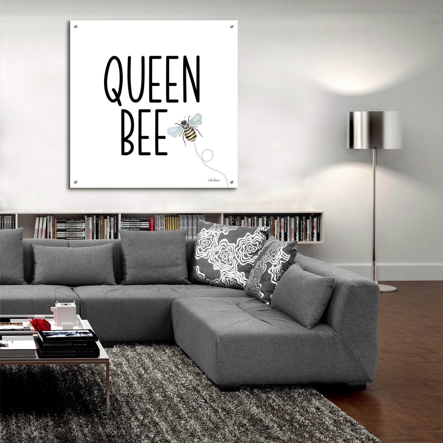 Epic Art 'Queen Bee I' by Lisa Larson, Acrylic Glass Wall Art,36x36