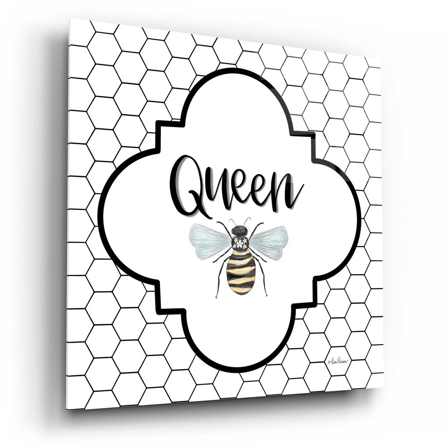 Epic Art 'Queen Bee II' by Lisa Larson, Acrylic Glass Wall Art,12x12