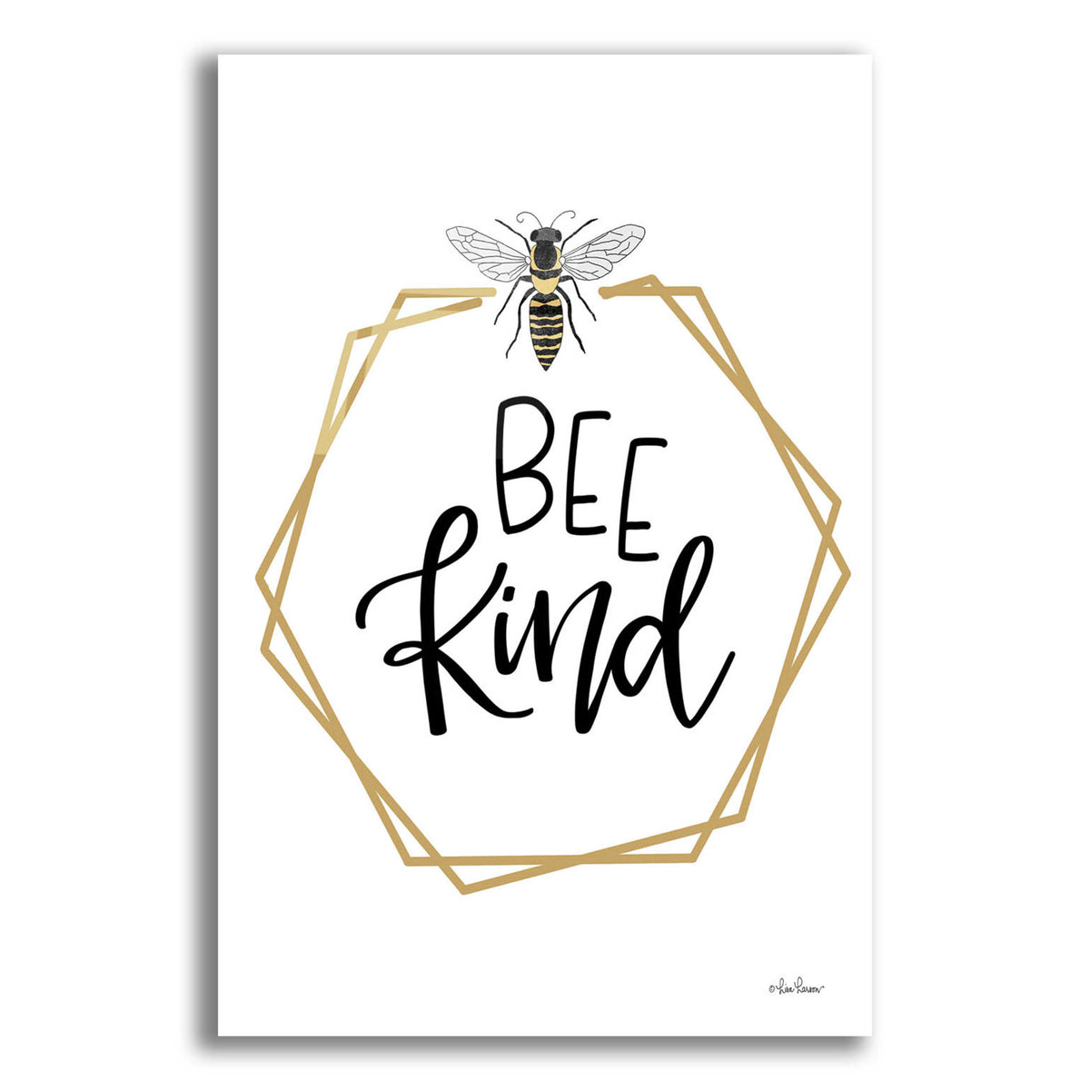 Epic Art 'Geo Bee Kind' by Lisa Larson, Acrylic Glass Wall Art