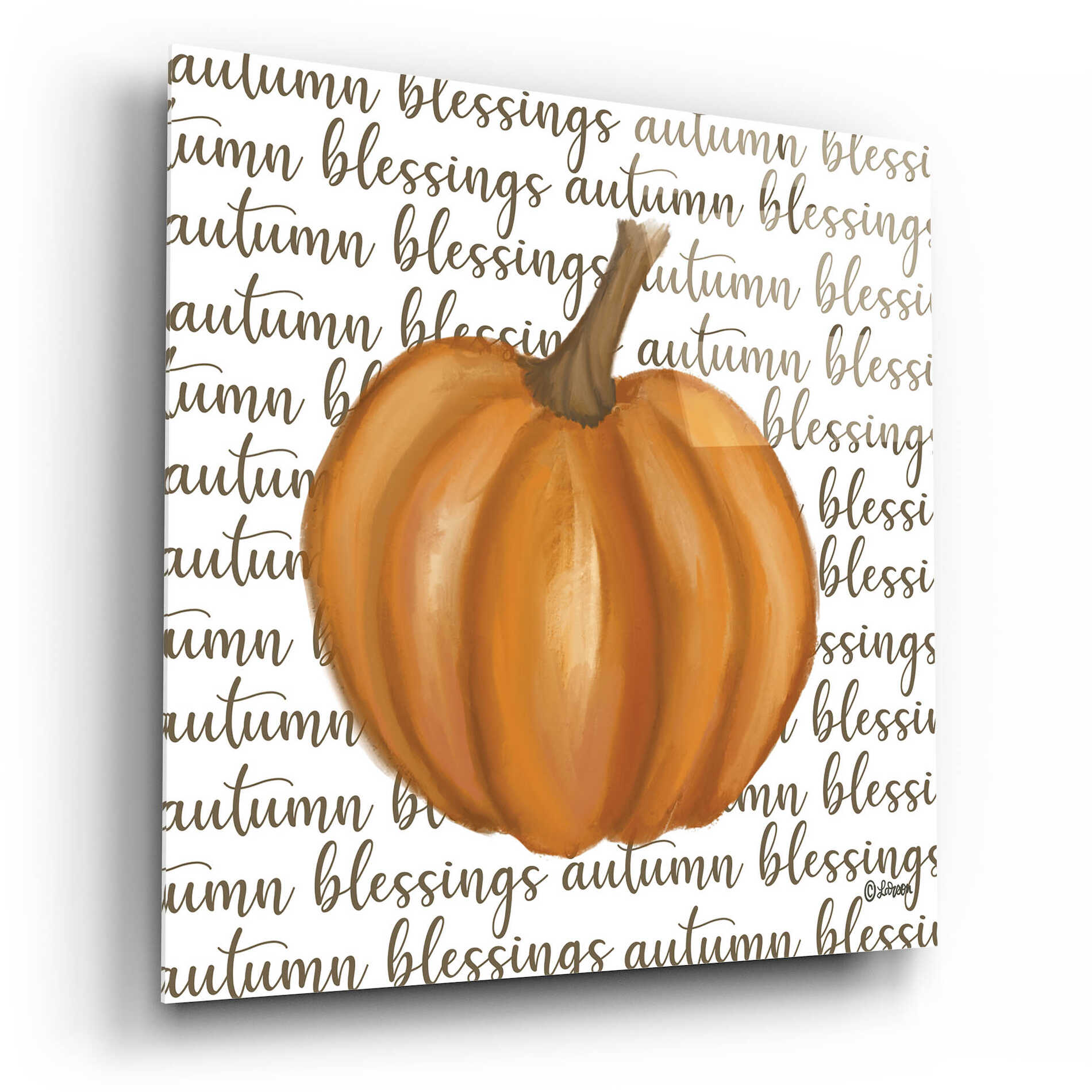 Epic Art 'Autumn Blessings' by Lisa Larson, Acrylic Glass Wall Art,12x12