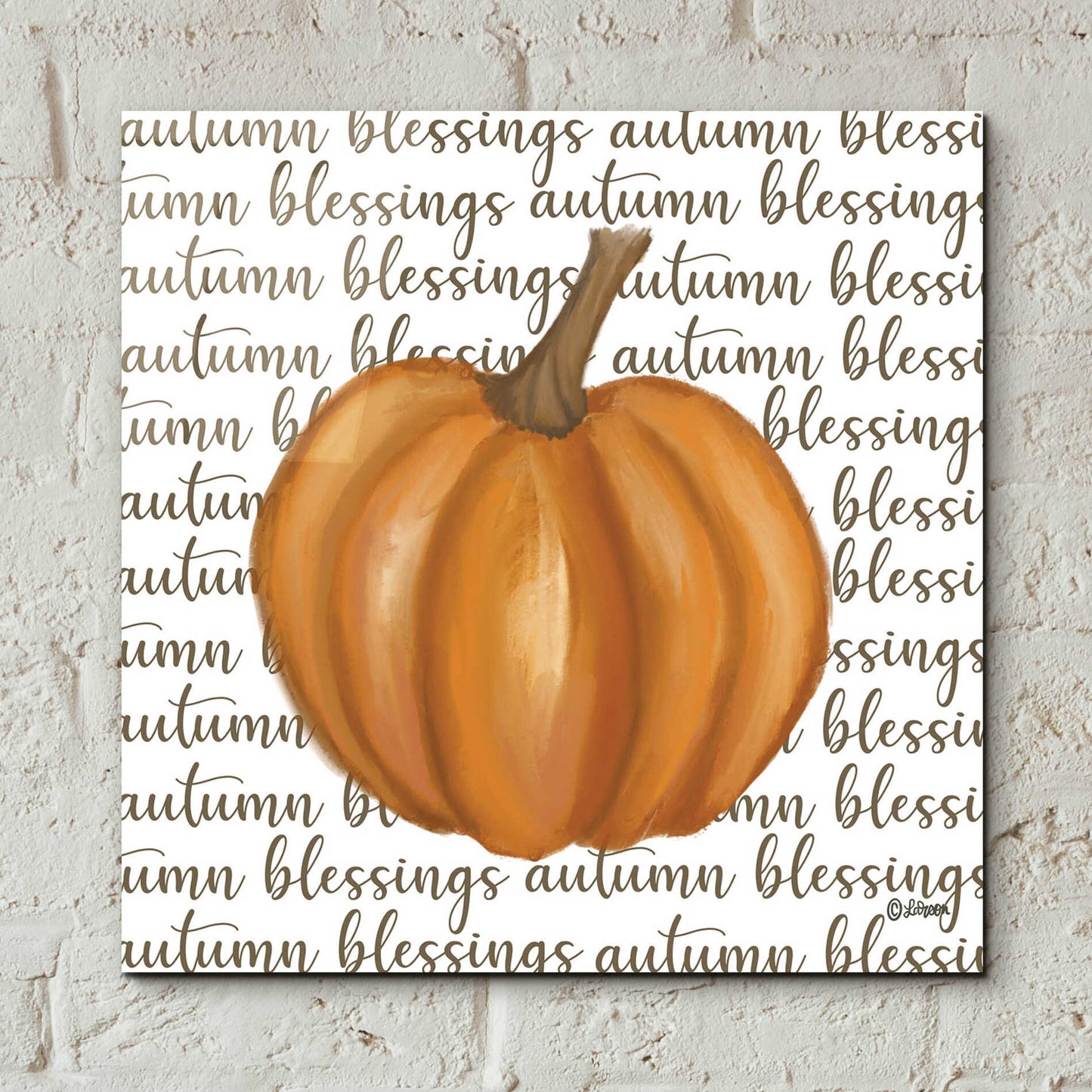 Epic Art 'Autumn Blessings' by Lisa Larson, Acrylic Glass Wall Art,12x12