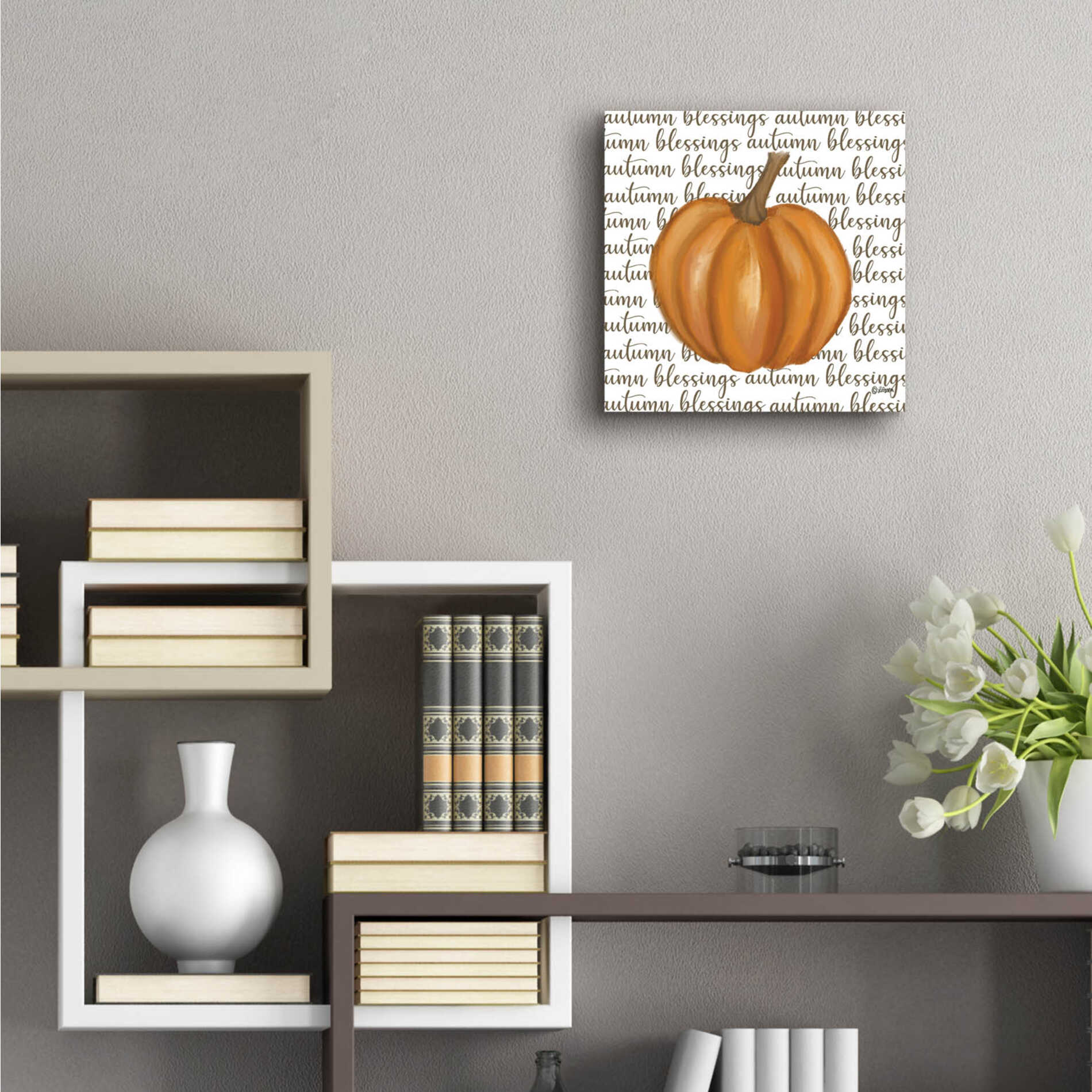 Epic Art 'Autumn Blessings' by Lisa Larson, Acrylic Glass Wall Art,12x12