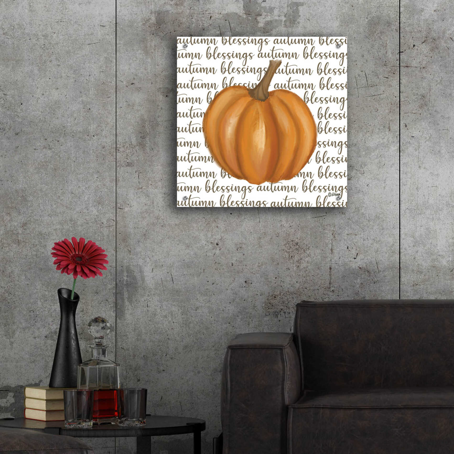 Epic Art 'Autumn Blessings' by Lisa Larson, Acrylic Glass Wall Art,24x24