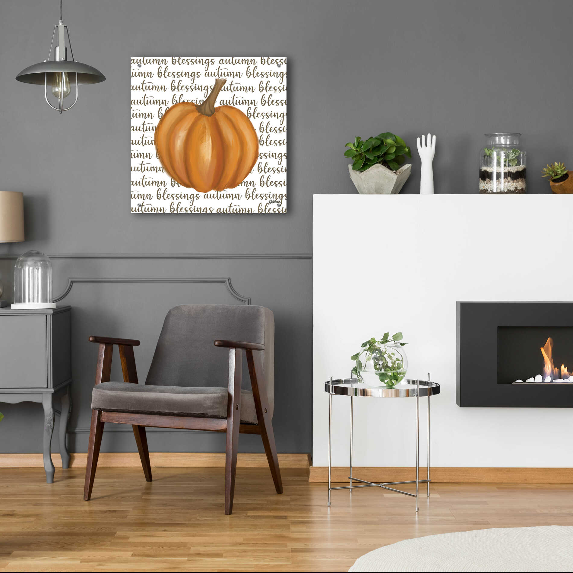 Epic Art 'Autumn Blessings' by Lisa Larson, Acrylic Glass Wall Art,24x24