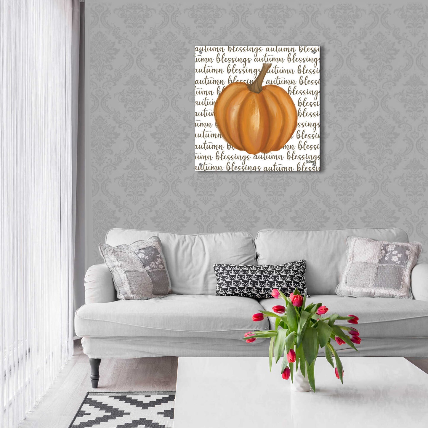 Epic Art 'Autumn Blessings' by Lisa Larson, Acrylic Glass Wall Art,24x24