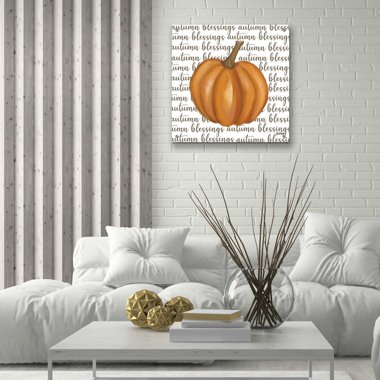 Epic Art 'Autumn Blessings' by Lisa Larson, Acrylic Glass Wall Art,24x24