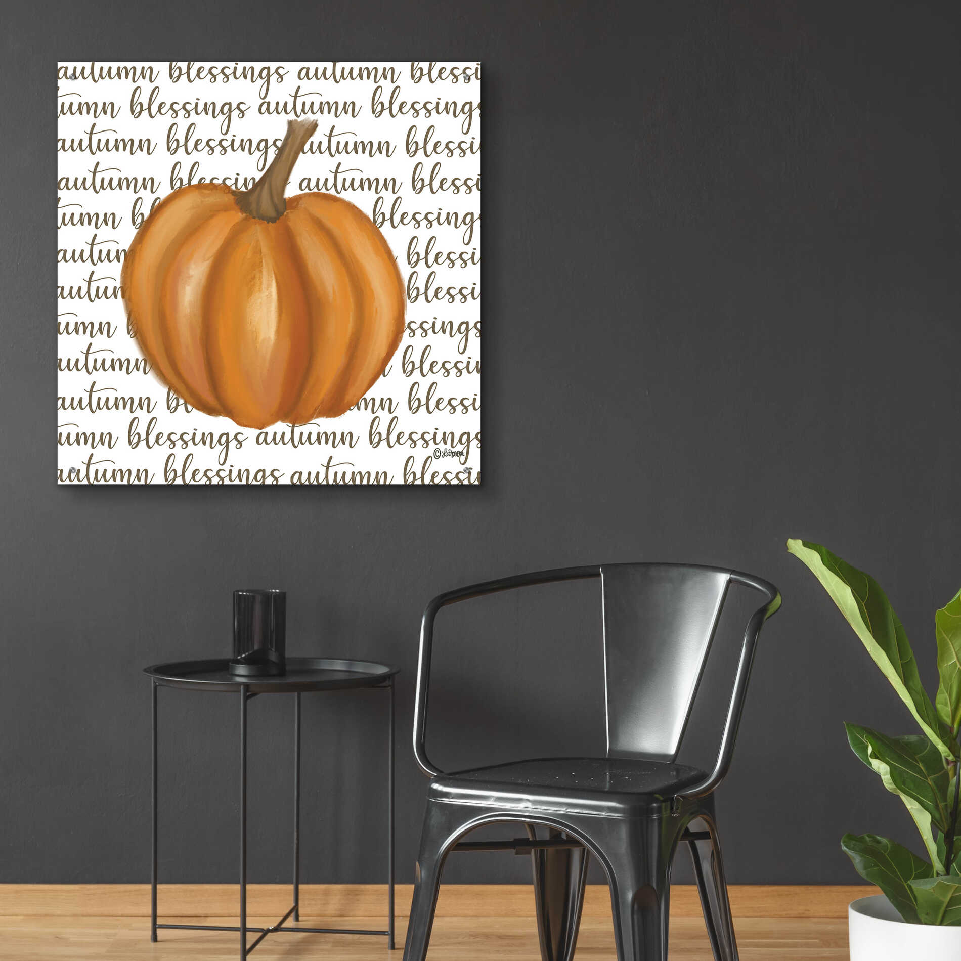 Epic Art 'Autumn Blessings' by Lisa Larson, Acrylic Glass Wall Art,36x36