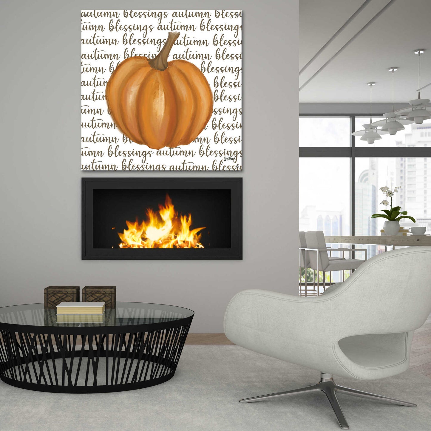 Epic Art 'Autumn Blessings' by Lisa Larson, Acrylic Glass Wall Art,36x36