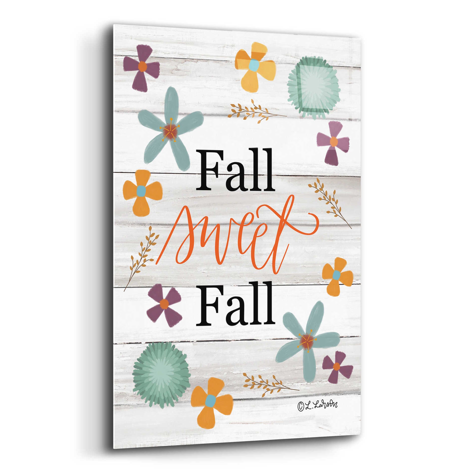 Epic Art 'Fall Sweet Fall' by Lisa Larson, Acrylic Glass Wall Art,12x16