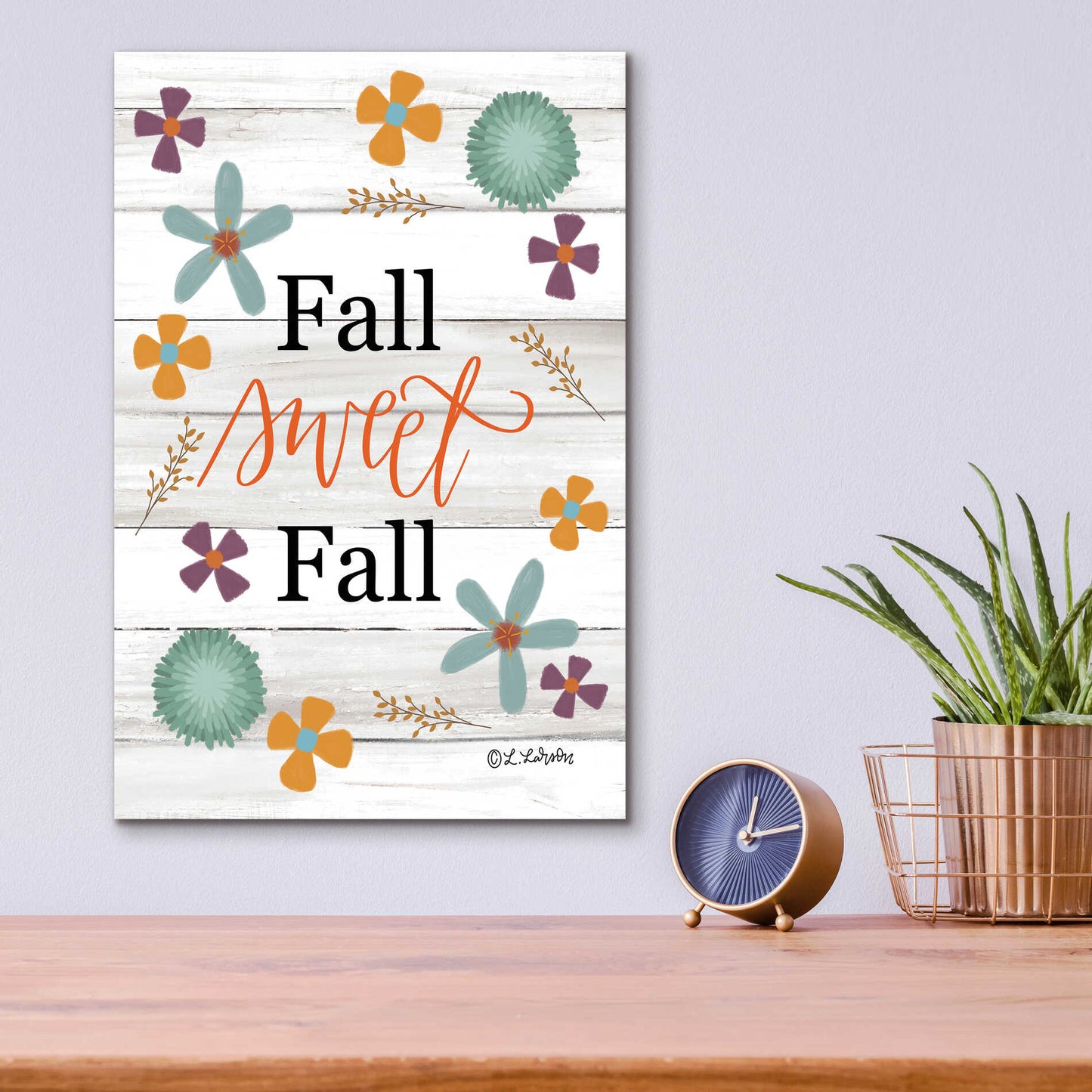 Epic Art 'Fall Sweet Fall' by Lisa Larson, Acrylic Glass Wall Art,12x16