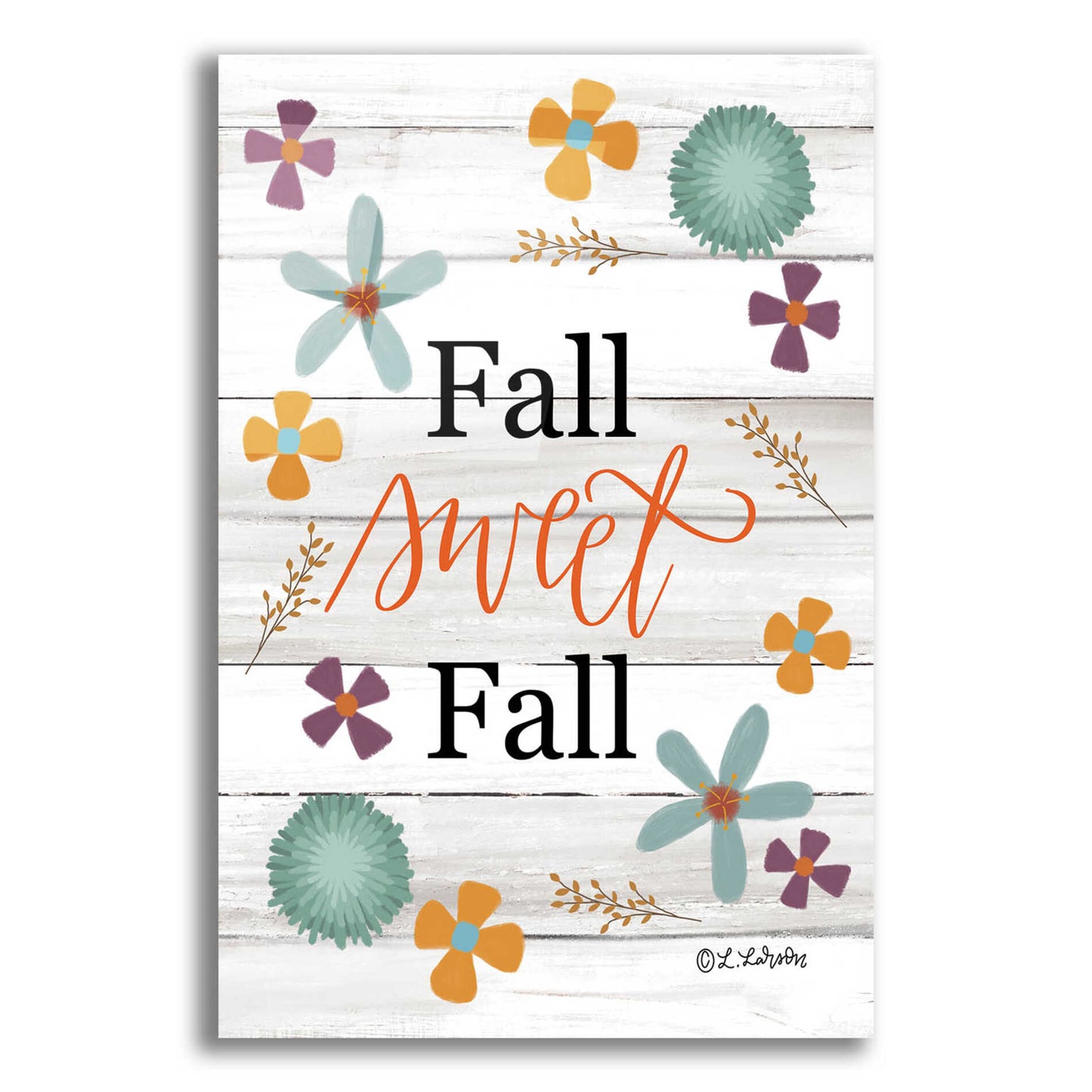 Epic Art 'Fall Sweet Fall' by Lisa Larson, Acrylic Glass Wall Art,12x16