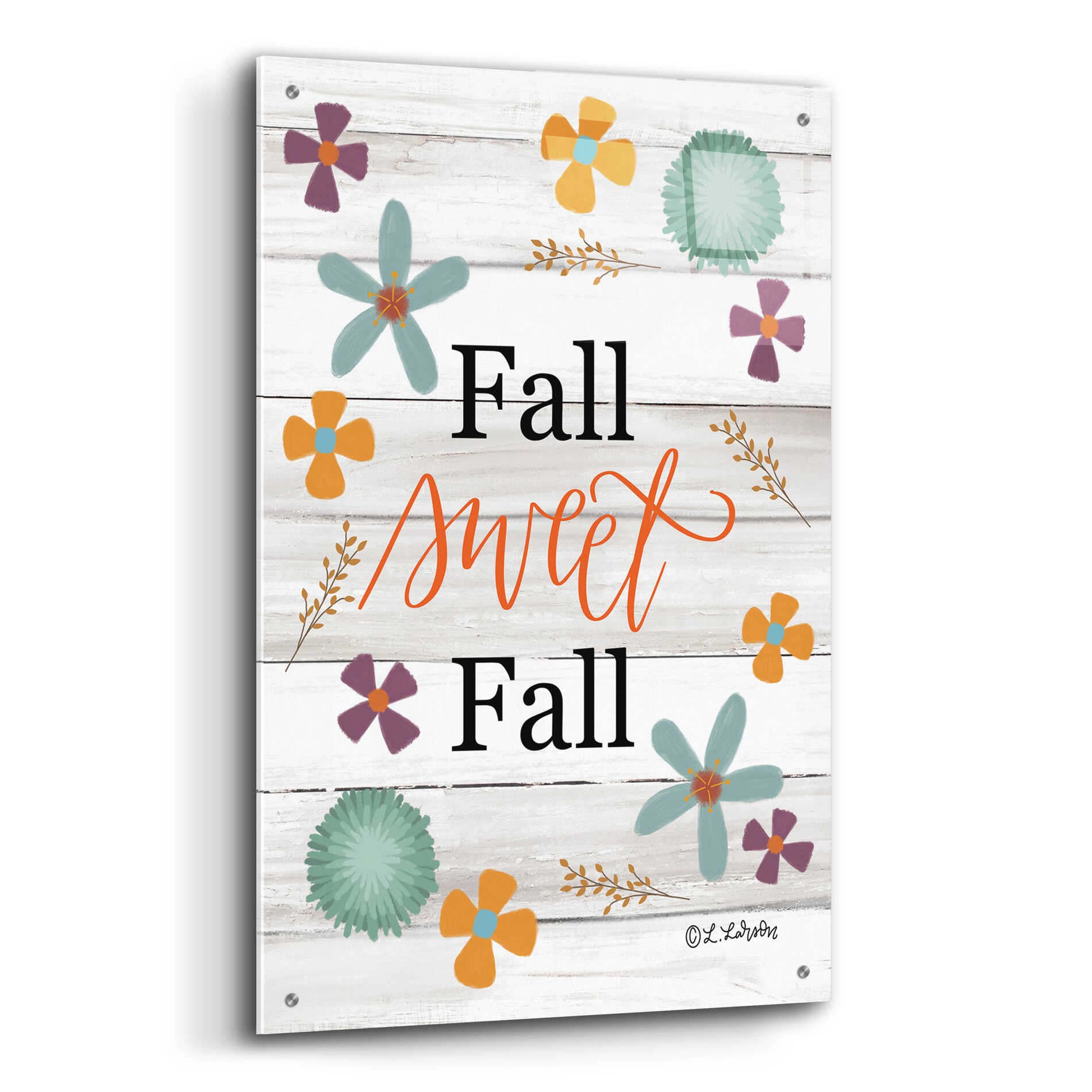 Epic Art 'Fall Sweet Fall' by Lisa Larson, Acrylic Glass Wall Art,24x36