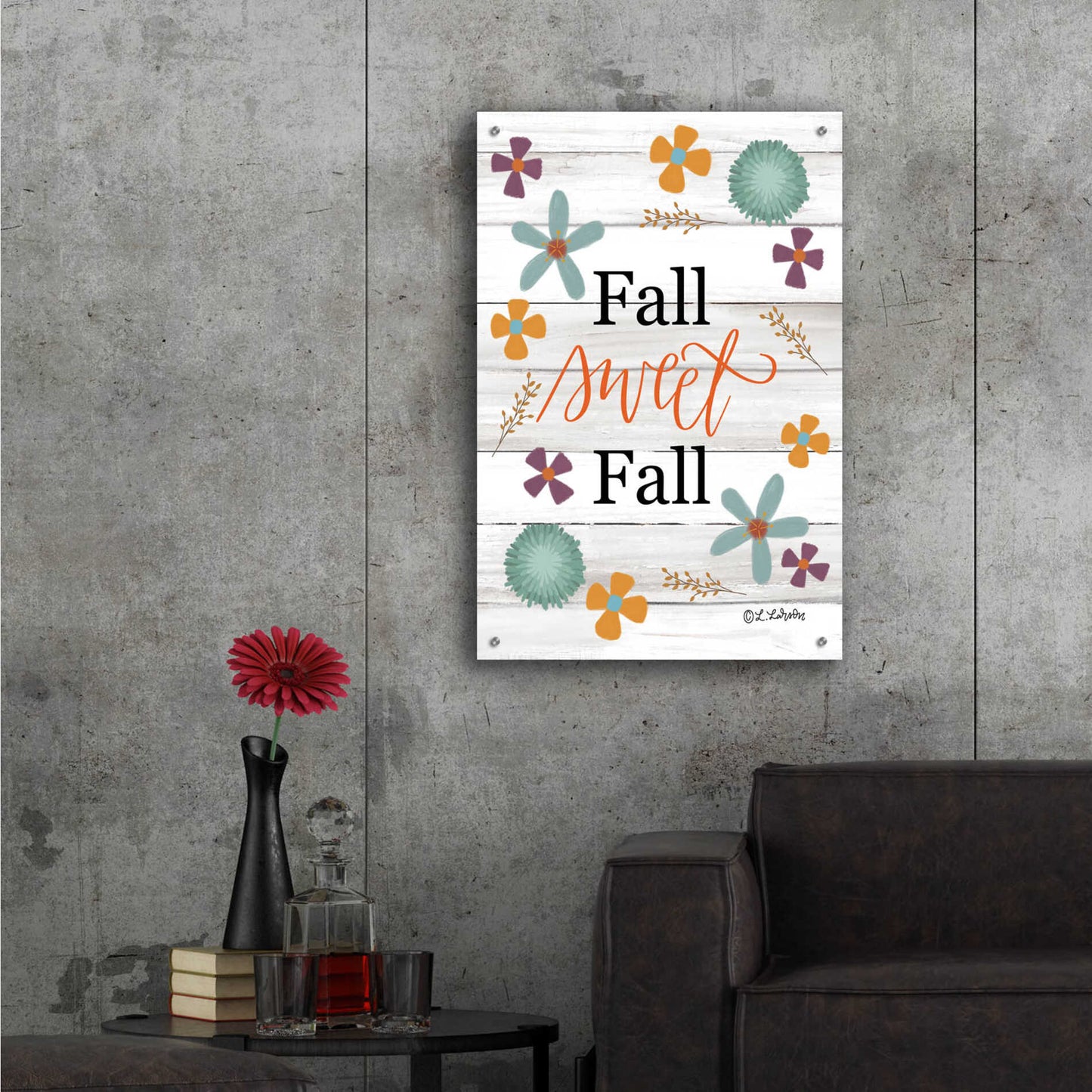 Epic Art 'Fall Sweet Fall' by Lisa Larson, Acrylic Glass Wall Art,24x36