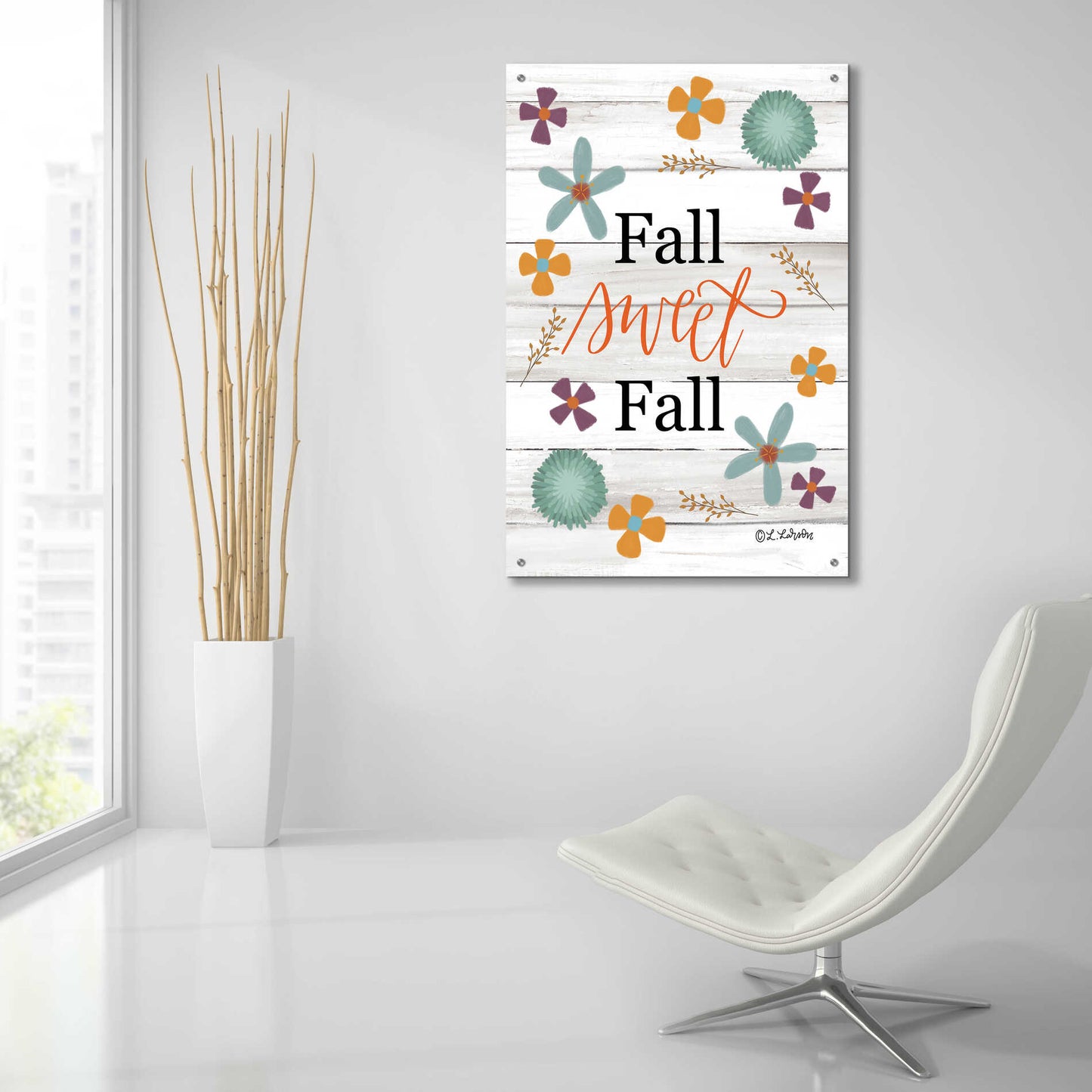 Epic Art 'Fall Sweet Fall' by Lisa Larson, Acrylic Glass Wall Art,24x36