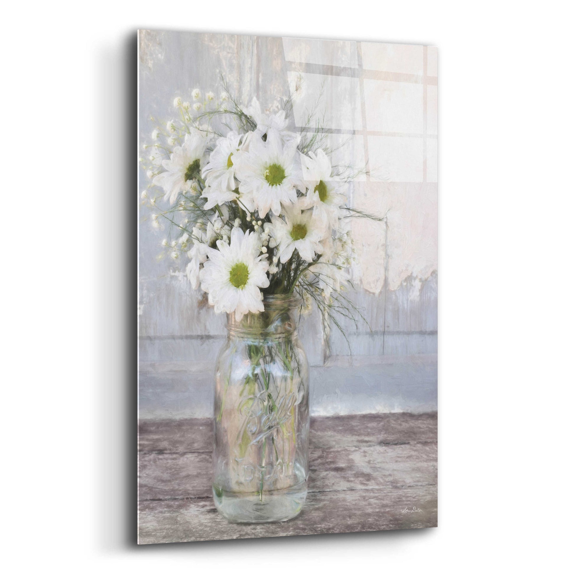 Epic Art 'Farmhouse Floral I' by Lori Deiter, Acrylic Glass Wall Art,12x16