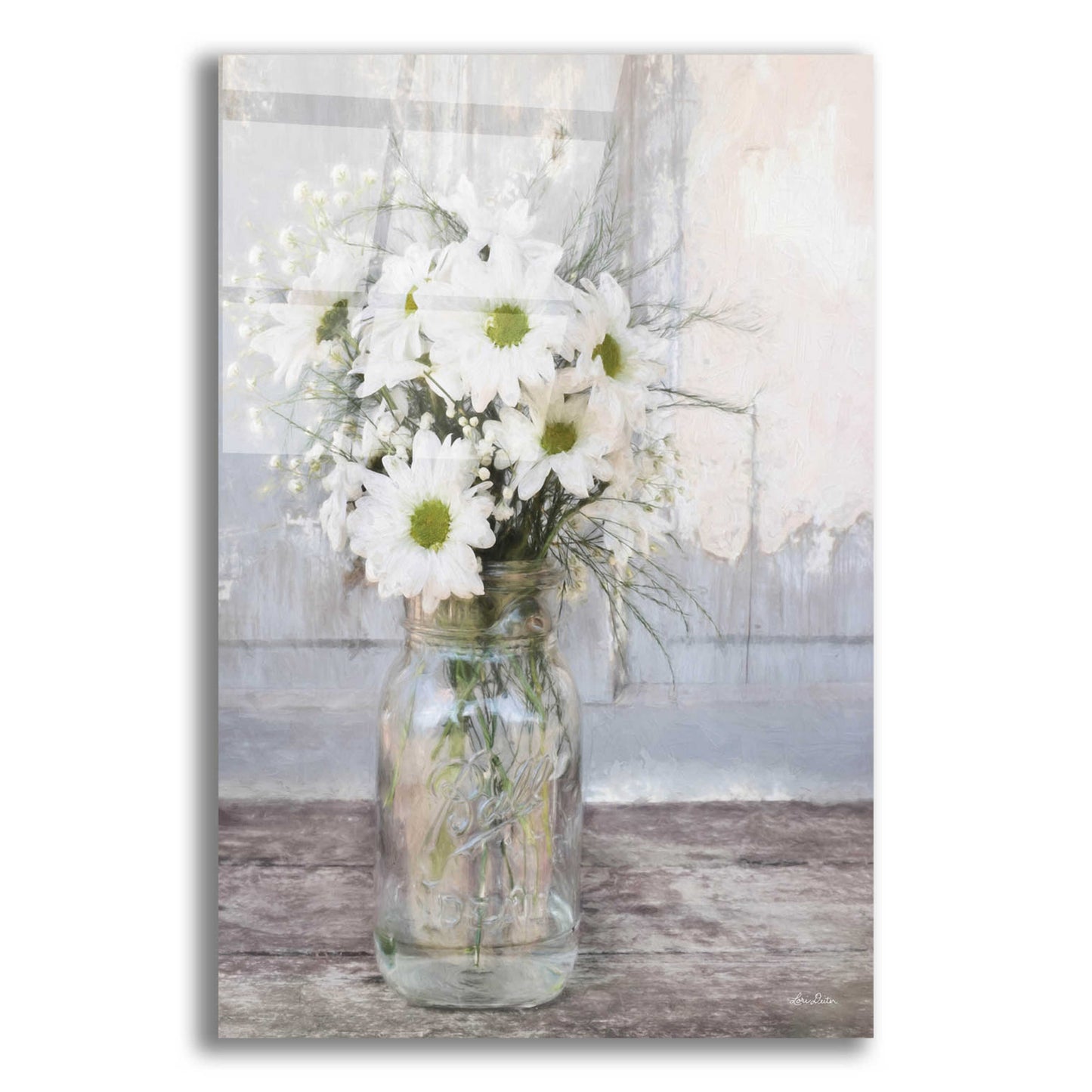 Epic Art 'Farmhouse Floral I' by Lori Deiter, Acrylic Glass Wall Art,12x16