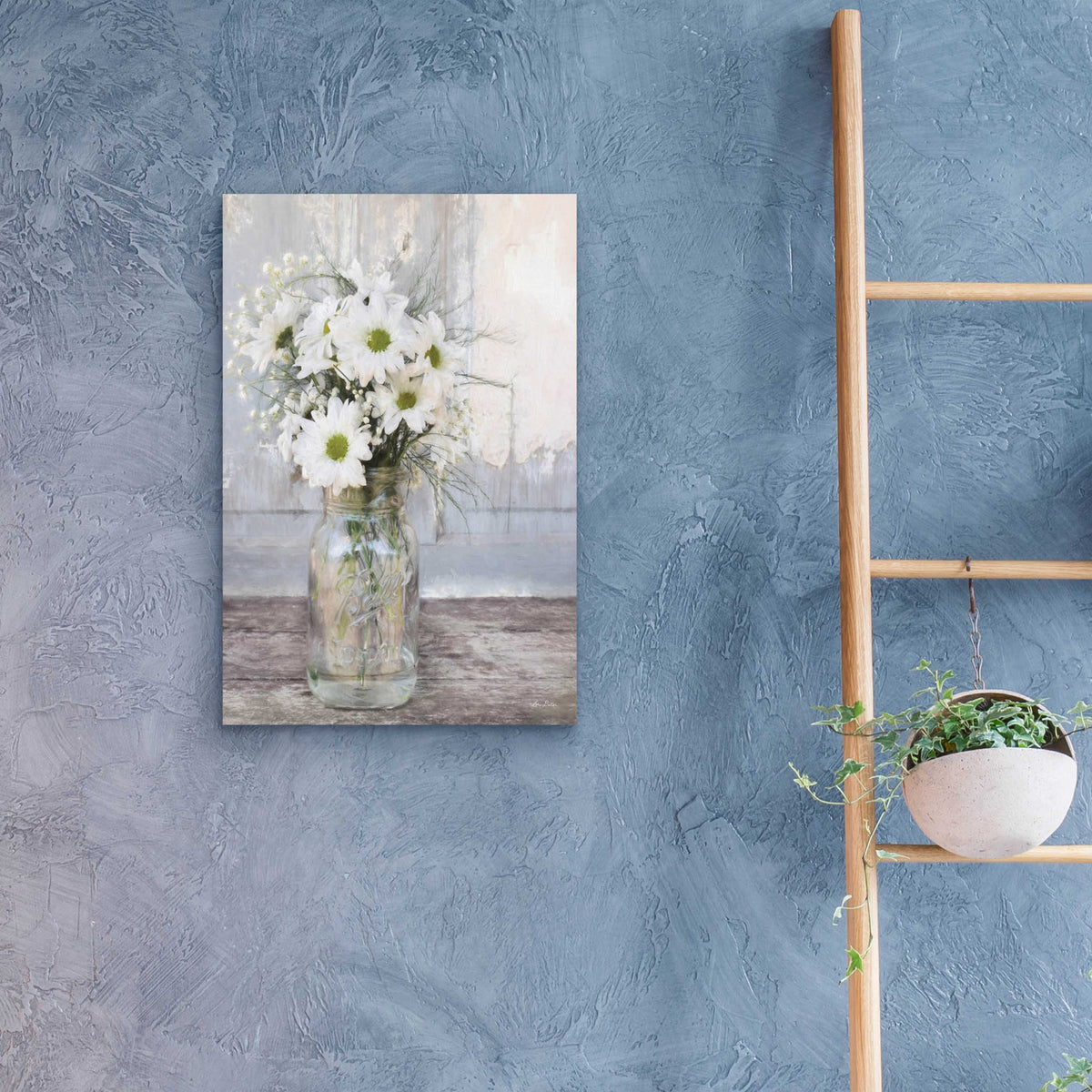 Epic Art 'Farmhouse Floral I' by Lori Deiter, Acrylic Glass Wall Art,16x24