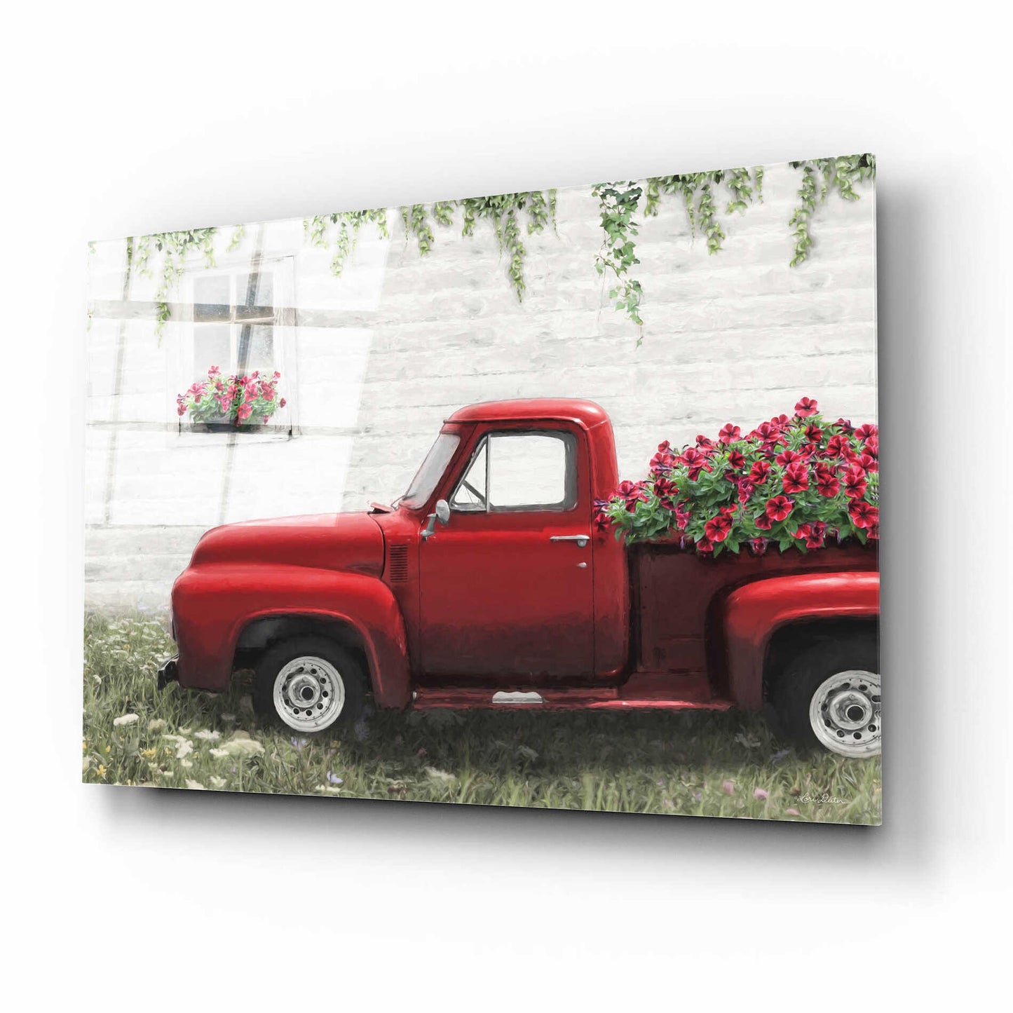 Epic Art 'Cottage Flower Delivery' by Lori Deiter, Acrylic Glass Wall Art,16x12