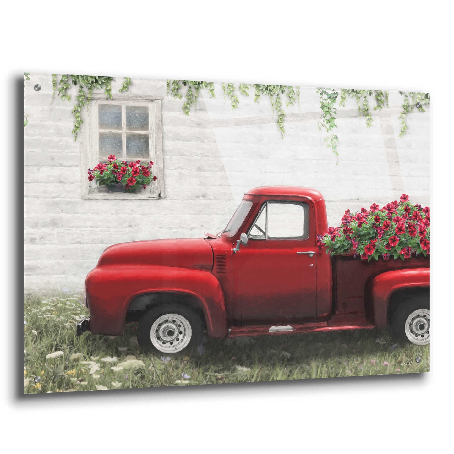 Epic Art 'Cottage Flower Delivery' by Lori Deiter, Acrylic Glass Wall Art,36x24