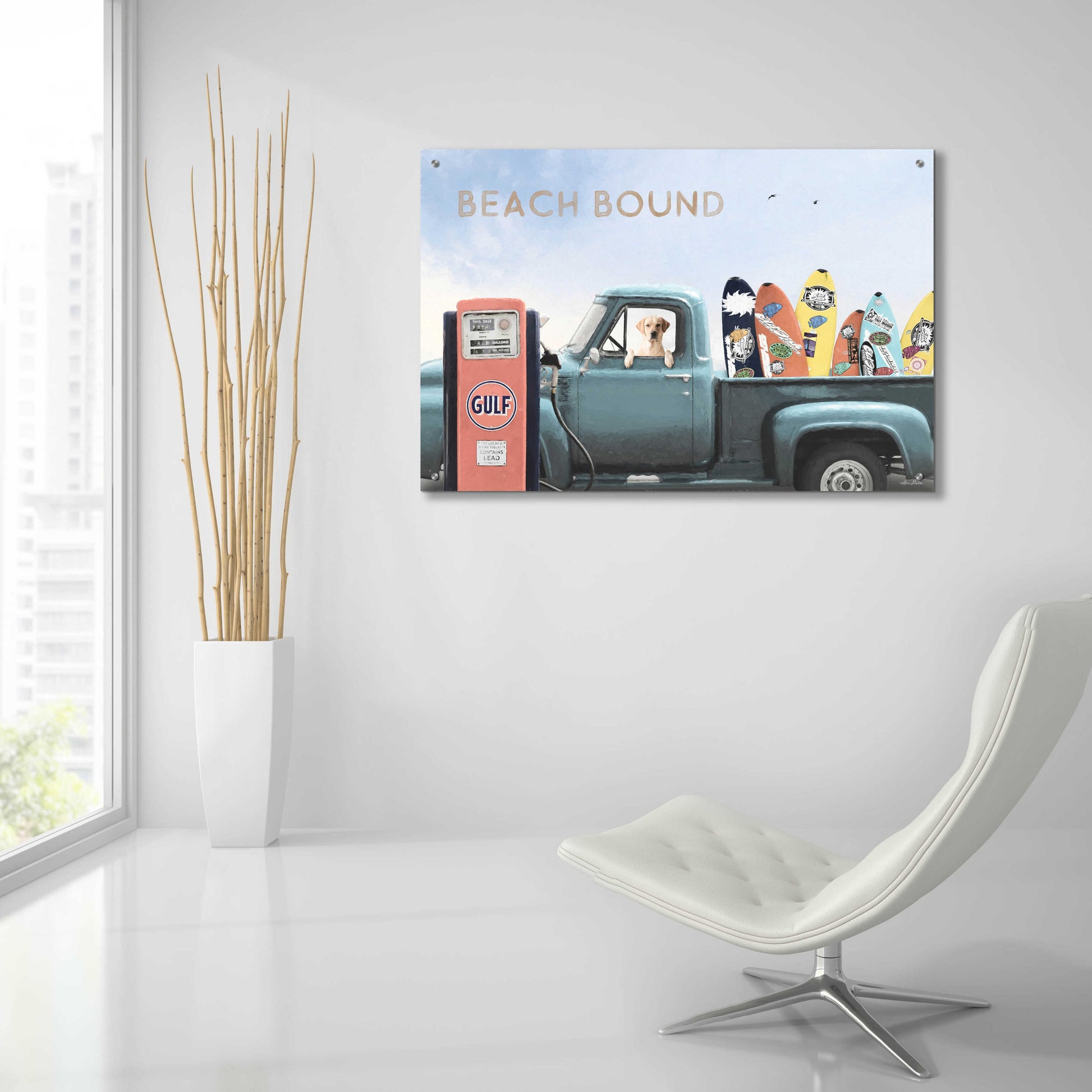 Epic Art 'Beach Bound' by Lori Deiter, Acrylic Glass Wall Art,36x24