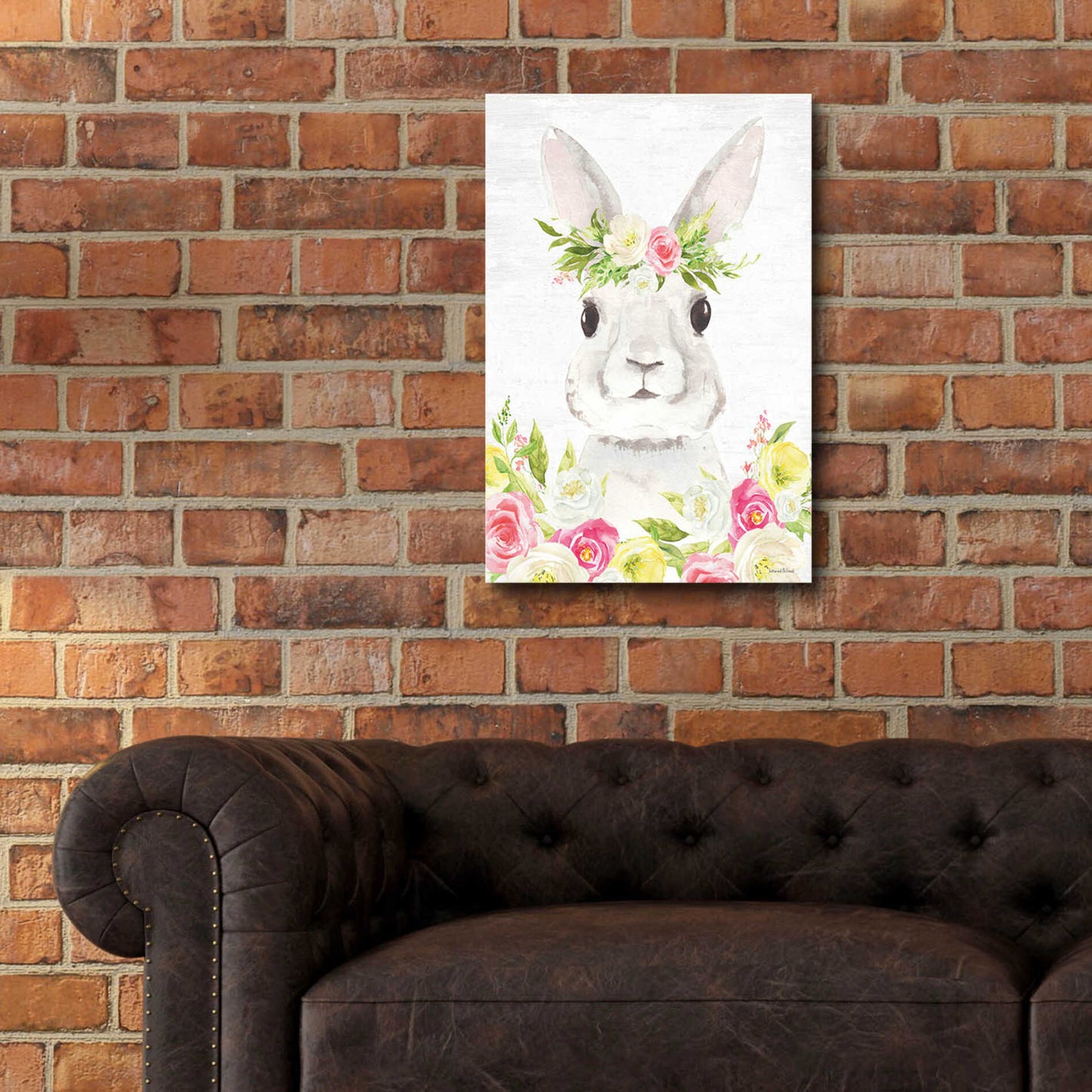 Epic Art 'Spring Bunny' by Lettered & Lined, Acrylic Glass Wall Art,16x24