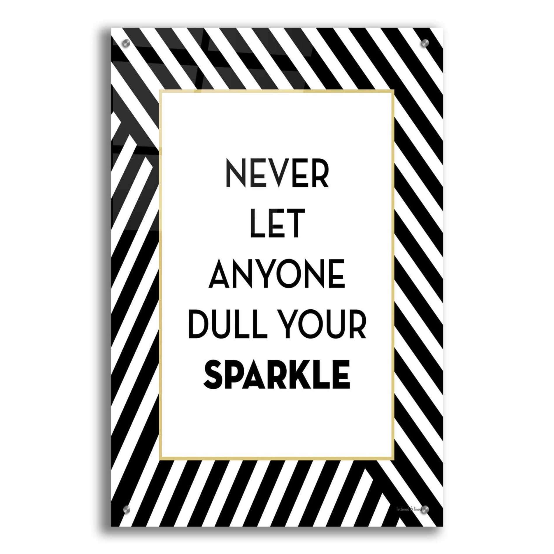 Epic Art 'Your Sparkle' by Lettered & Lined, Acrylic Glass Wall Art,24x36