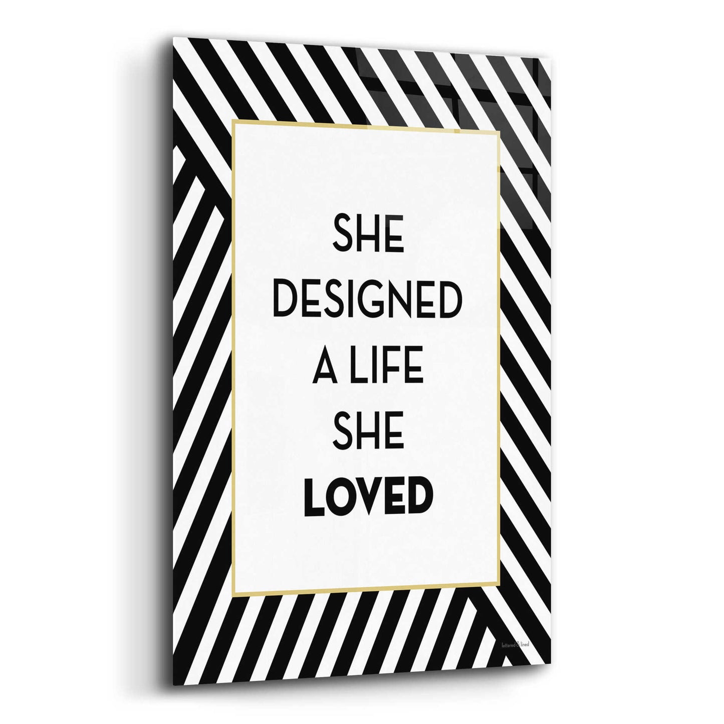 Epic Art 'A Life She Loved' by Lettered & Lined, Acrylic Glass Wall Art,12x16