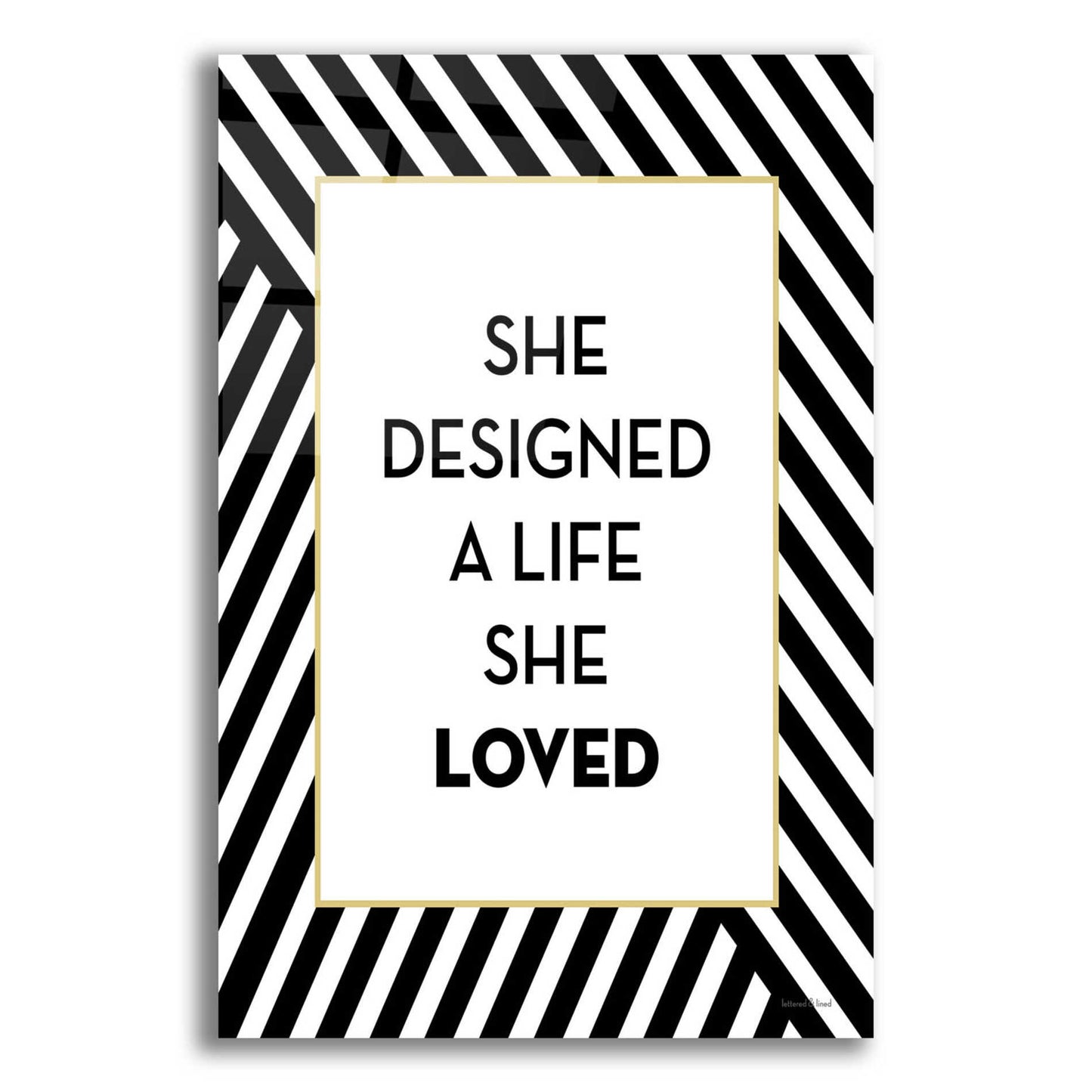 Epic Art 'A Life She Loved' by Lettered & Lined, Acrylic Glass Wall Art,12x16