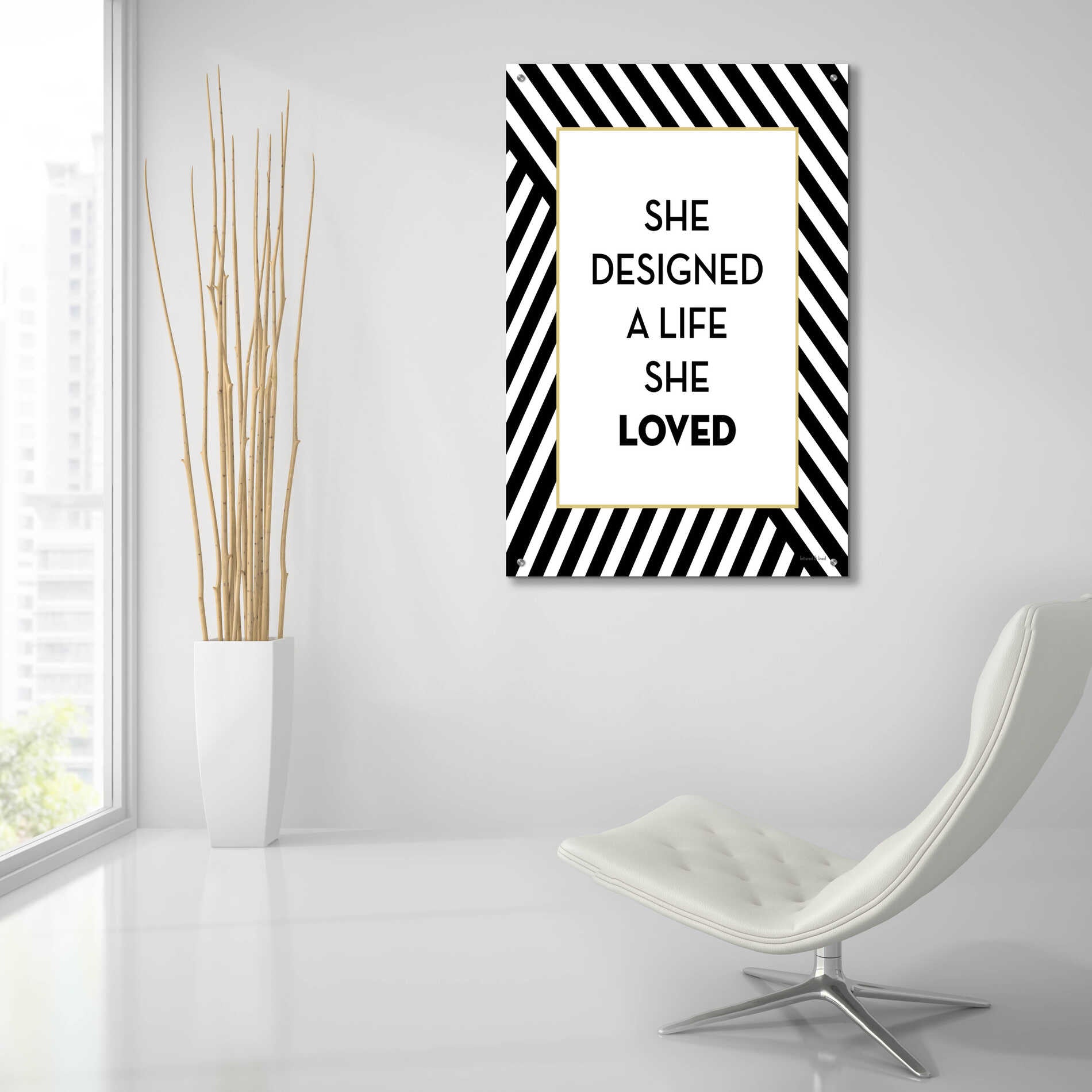 Epic Art 'A Life She Loved' by Lettered & Lined, Acrylic Glass Wall Art,24x36