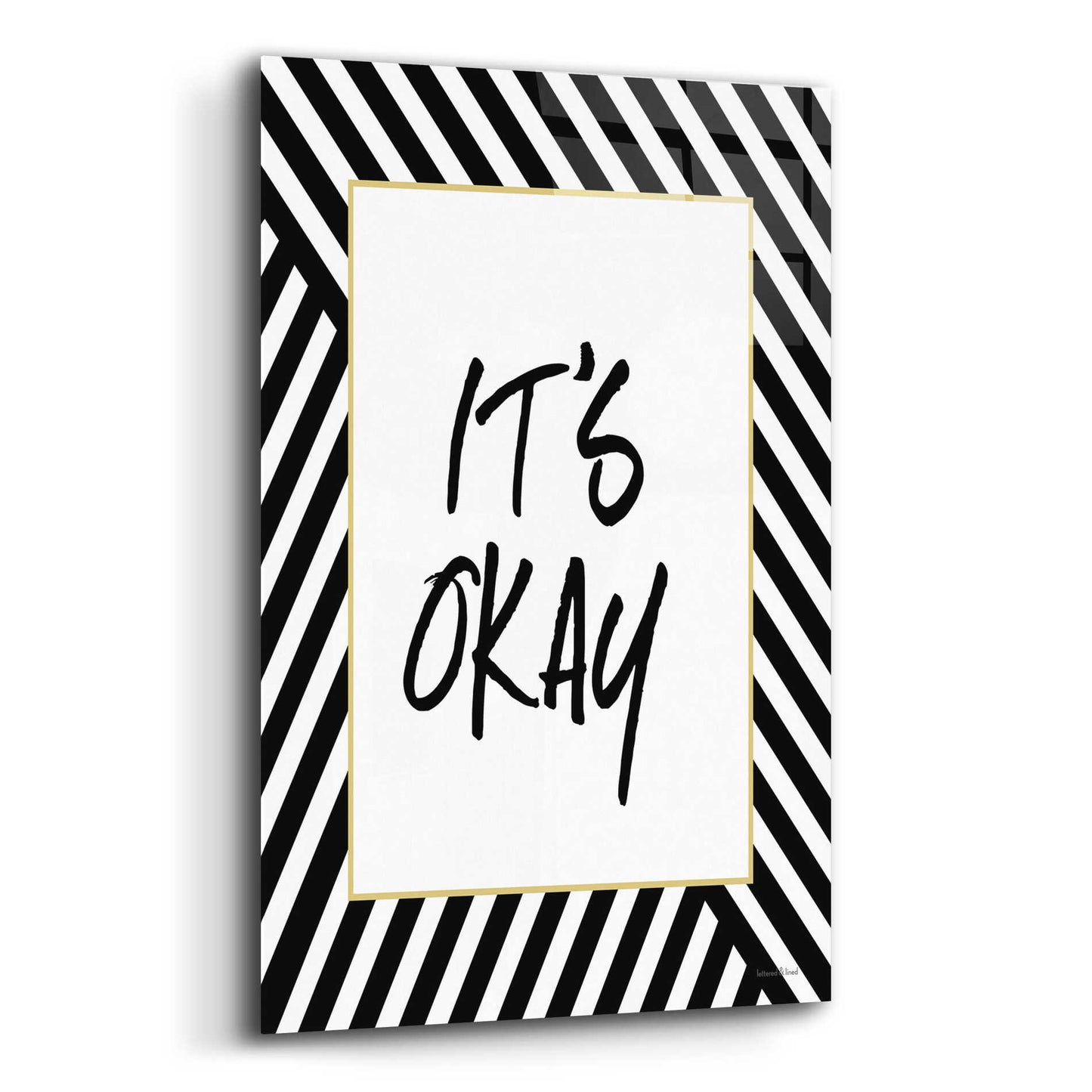 Epic Art 'It'S Okay' by Lettered & Lined, Acrylic Glass Wall Art,12x16