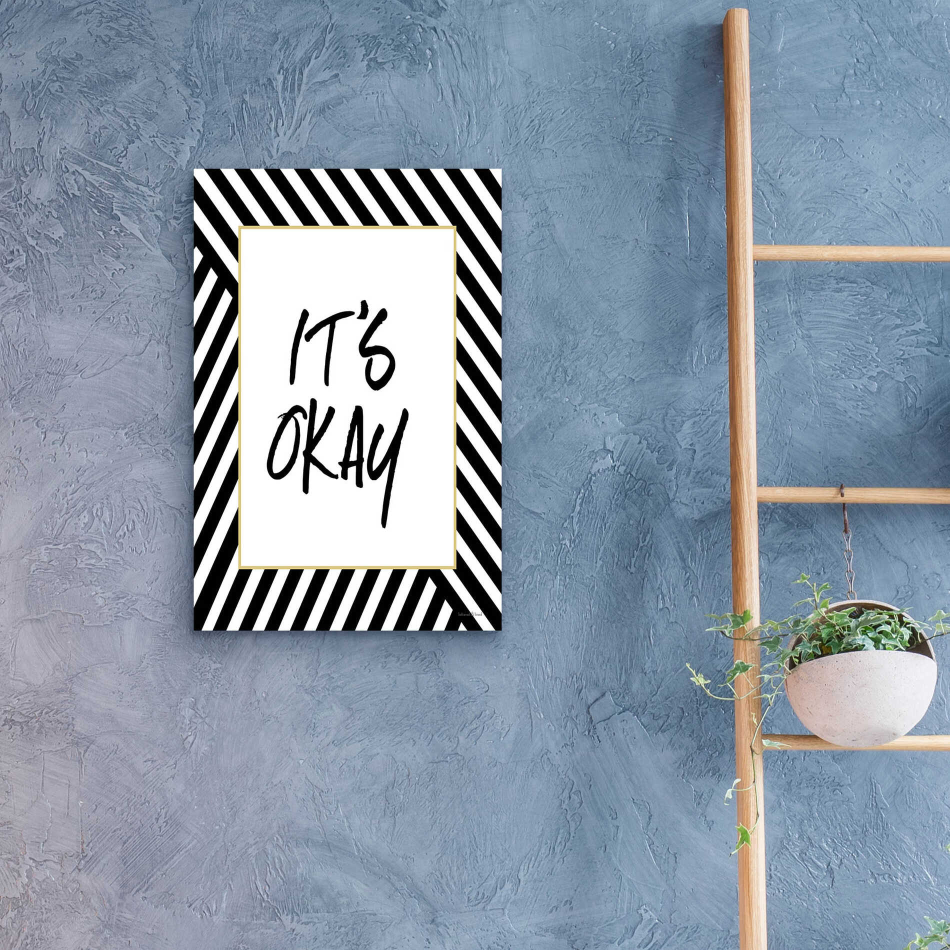 Epic Art 'It'S Okay' by Lettered & Lined, Acrylic Glass Wall Art,16x24