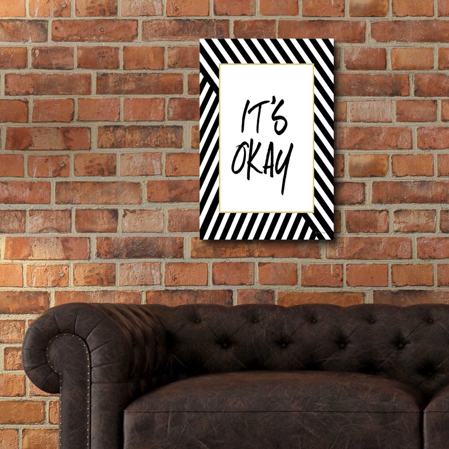 Epic Art 'It'S Okay' by Lettered & Lined, Acrylic Glass Wall Art,16x24