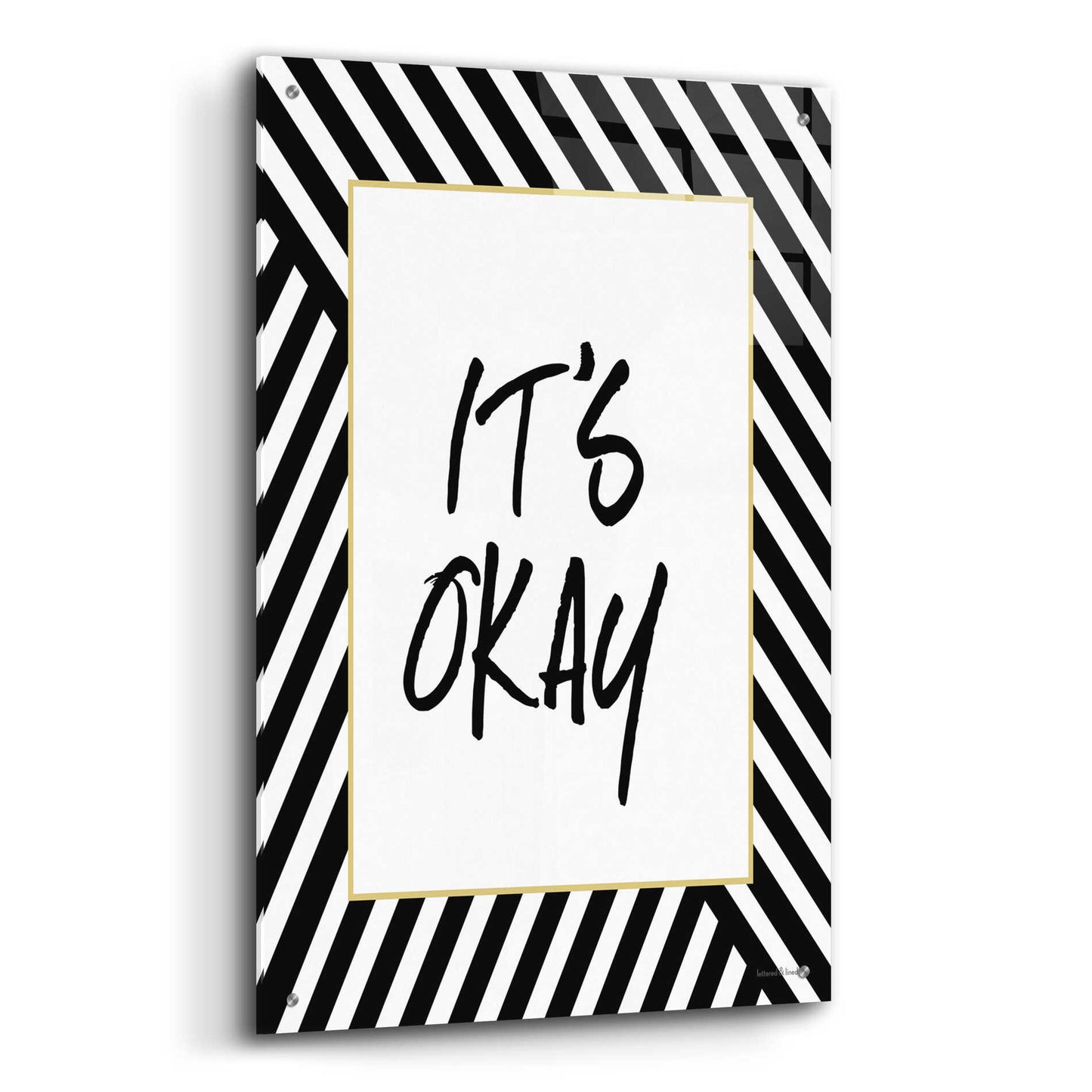 Epic Art 'It'S Okay' by Lettered & Lined, Acrylic Glass Wall Art,24x36