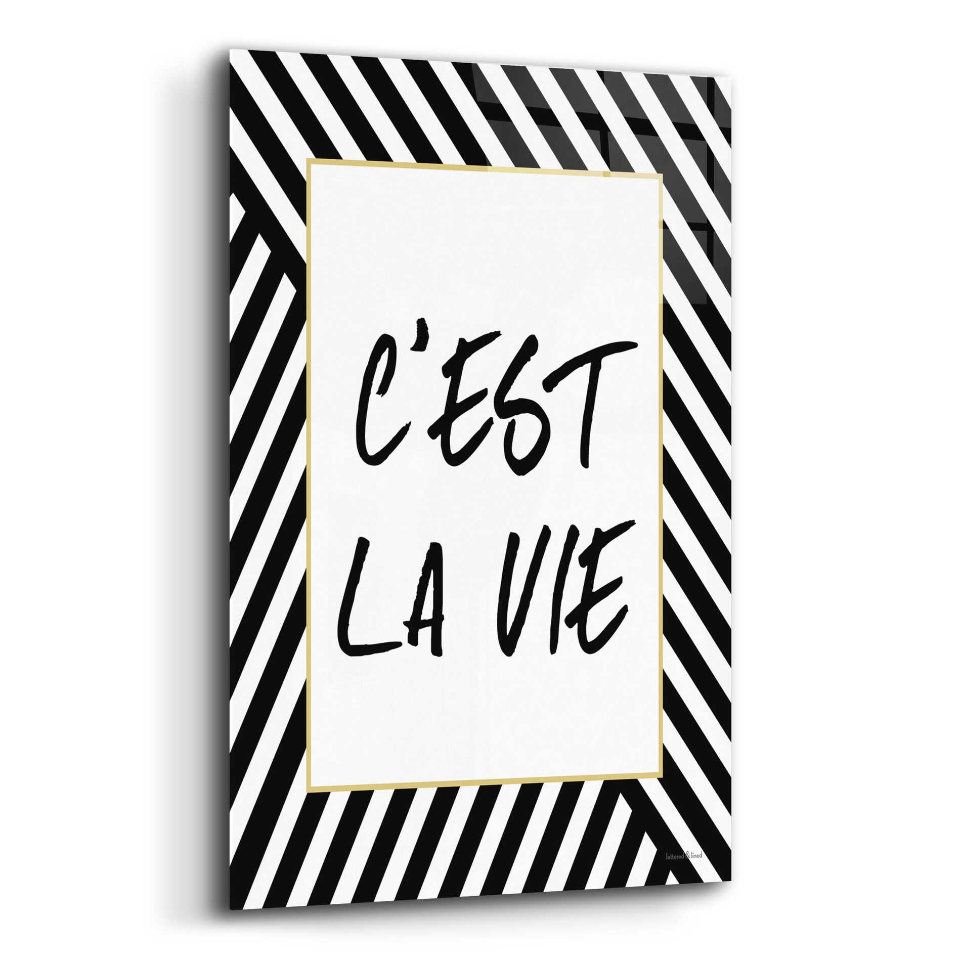 Epic Art 'C'Est La Vie' by Lettered & Lined, Acrylic Glass Wall Art,12x16