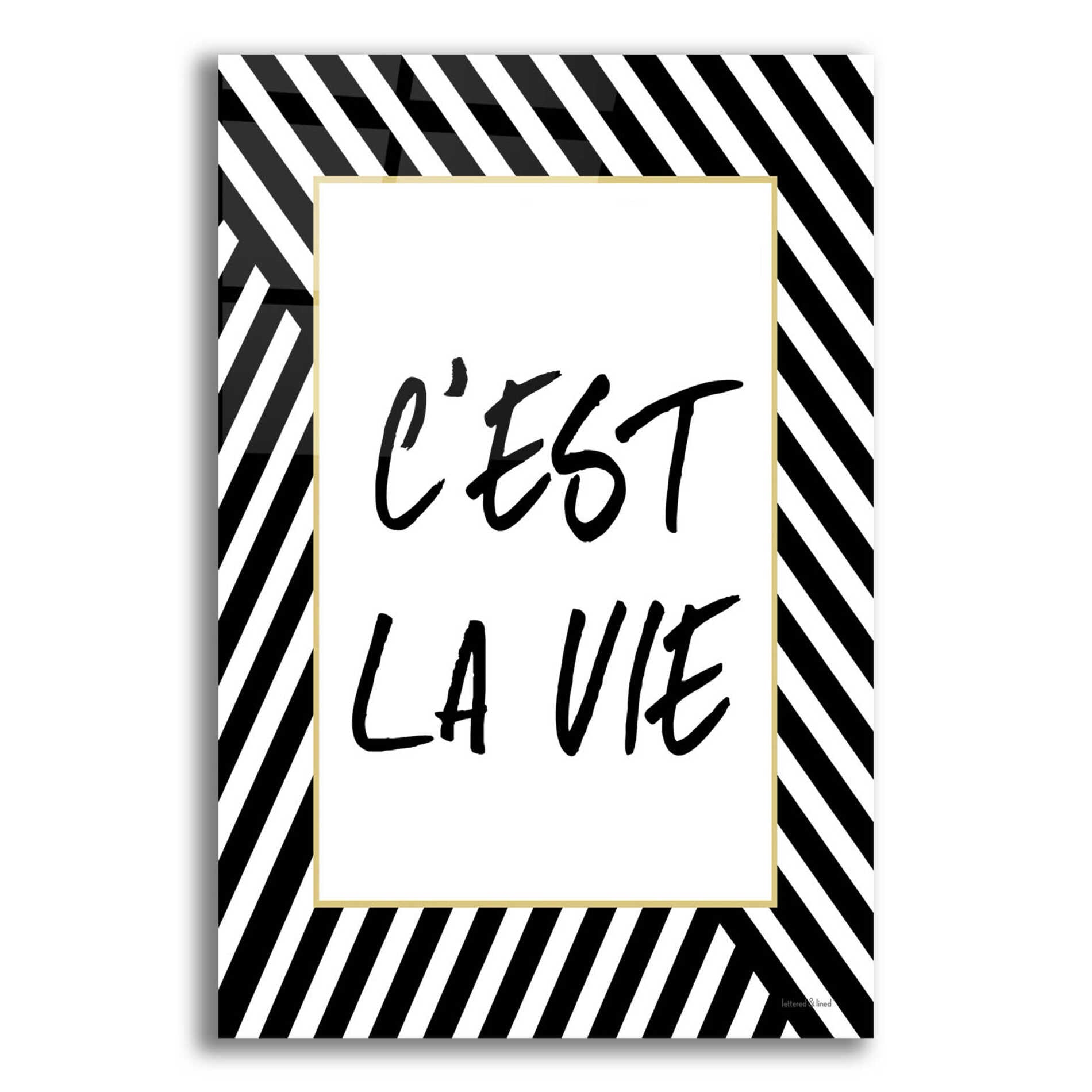 Epic Art 'C'Est La Vie' by Lettered & Lined, Acrylic Glass Wall Art,12x16