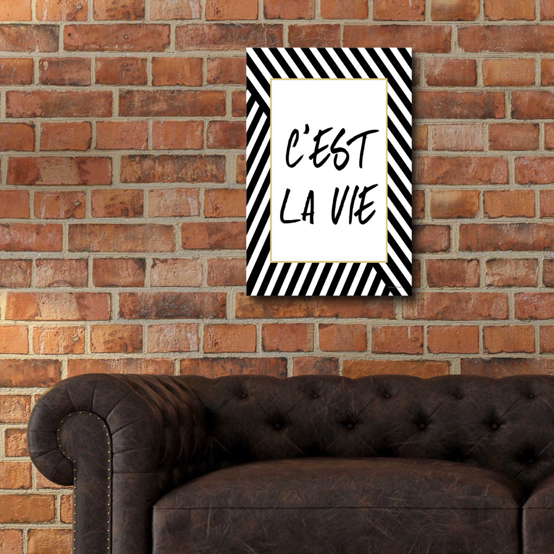 Epic Art 'C'Est La Vie' by Lettered & Lined, Acrylic Glass Wall Art,16x24