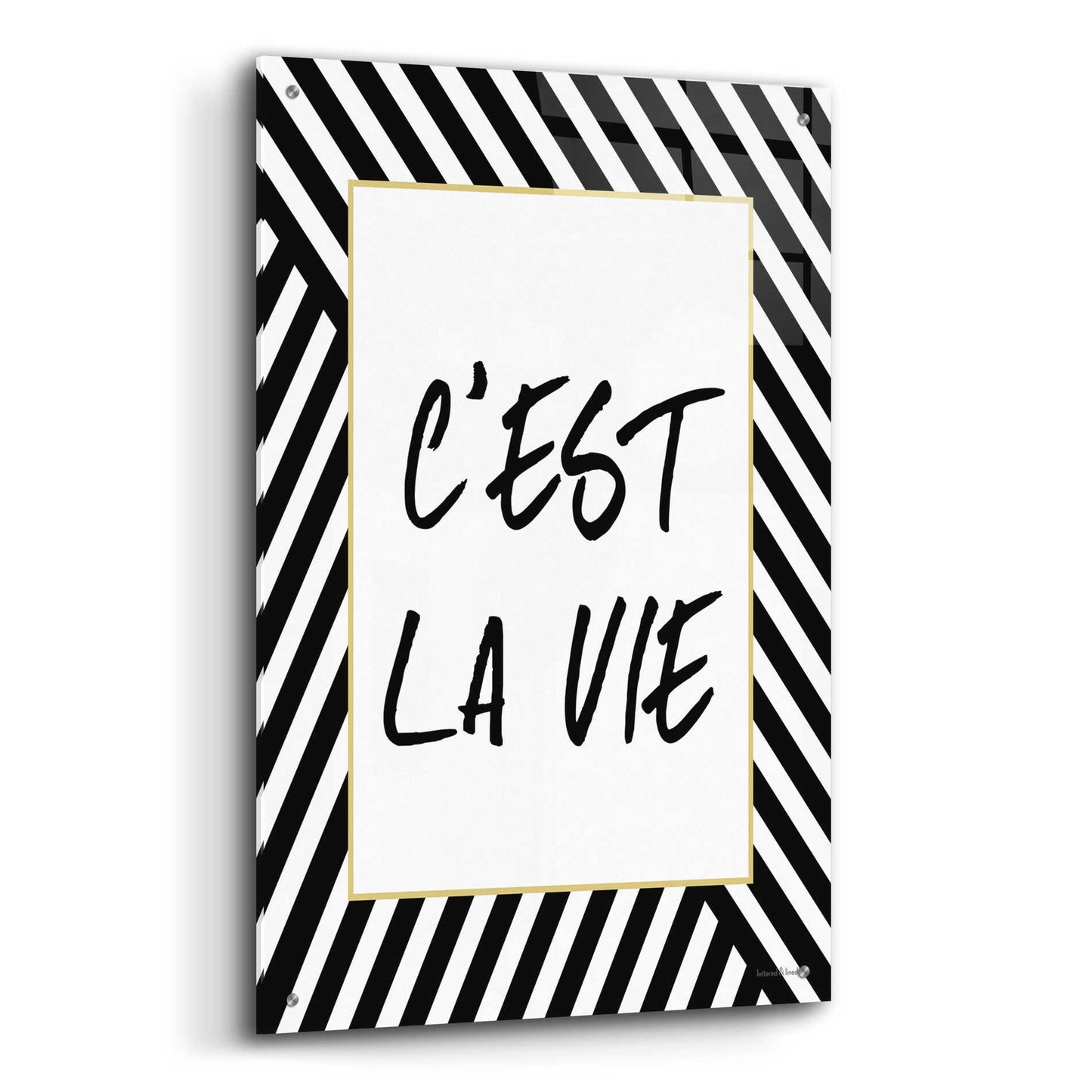 Epic Art 'C'Est La Vie' by Lettered & Lined, Acrylic Glass Wall Art,24x36