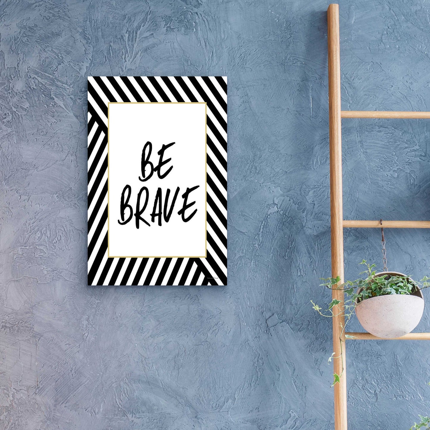 Epic Art 'Be Brave' by Lettered & Lined, Acrylic Glass Wall Art,16x24