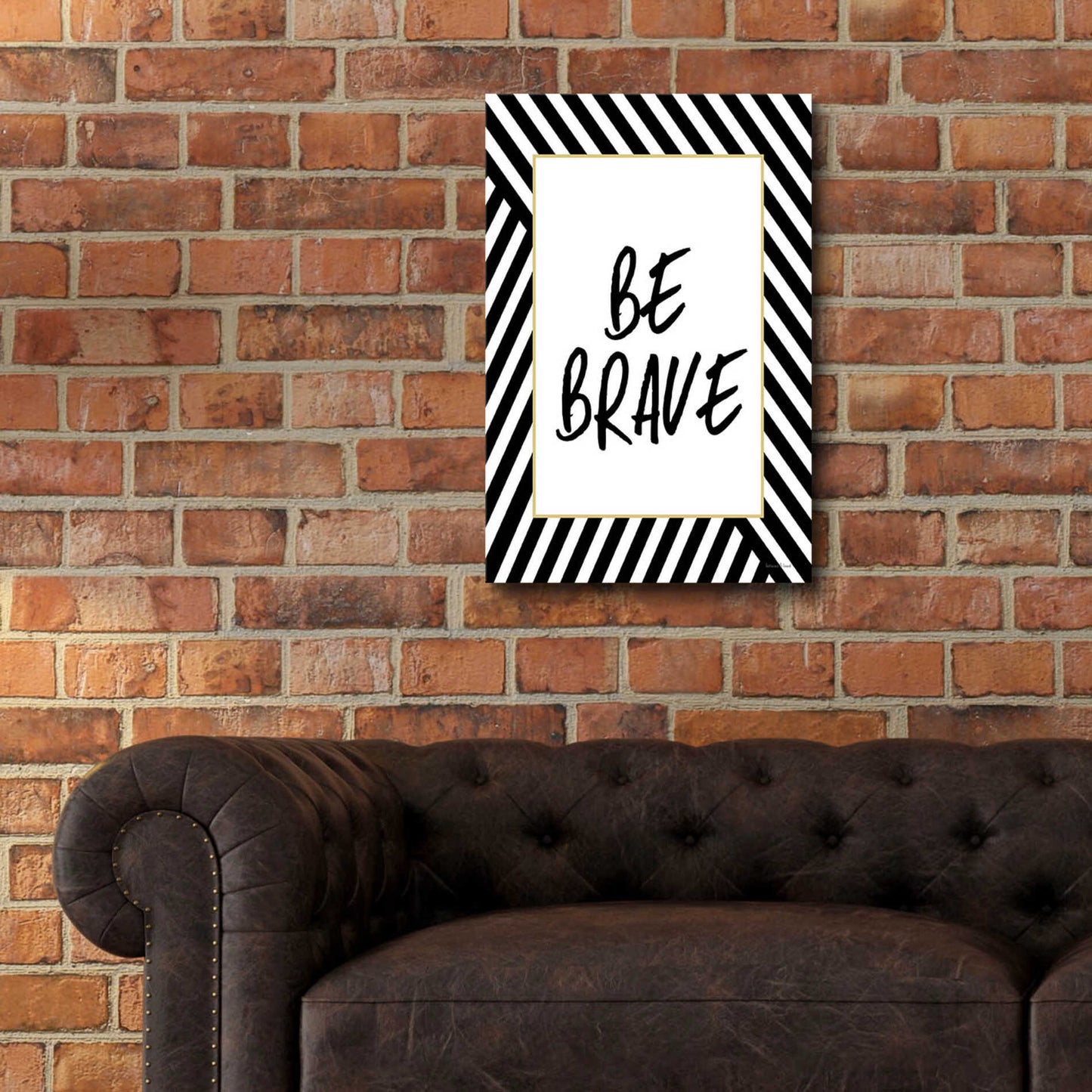 Epic Art 'Be Brave' by Lettered & Lined, Acrylic Glass Wall Art,16x24